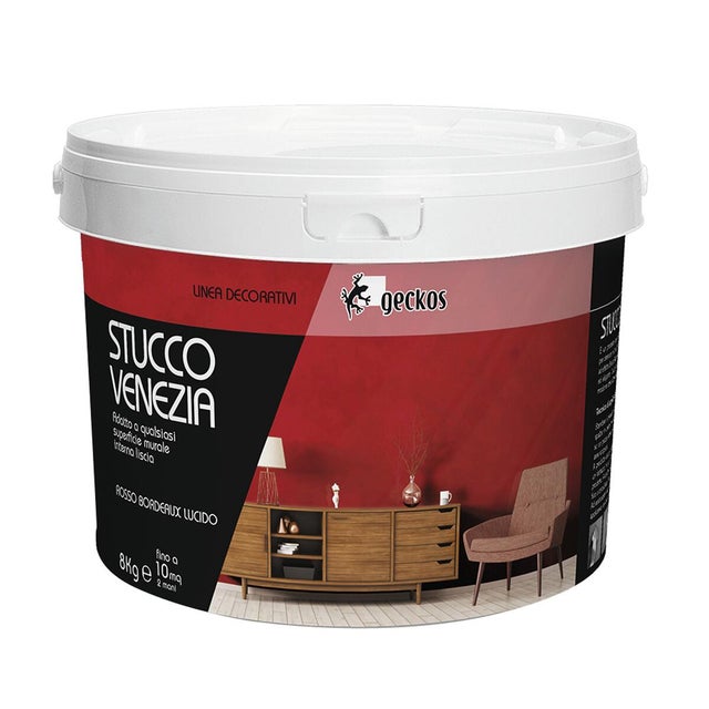 Pittura decorativa Stucco GECKOS stucco veneziano bordeaux 8 KG