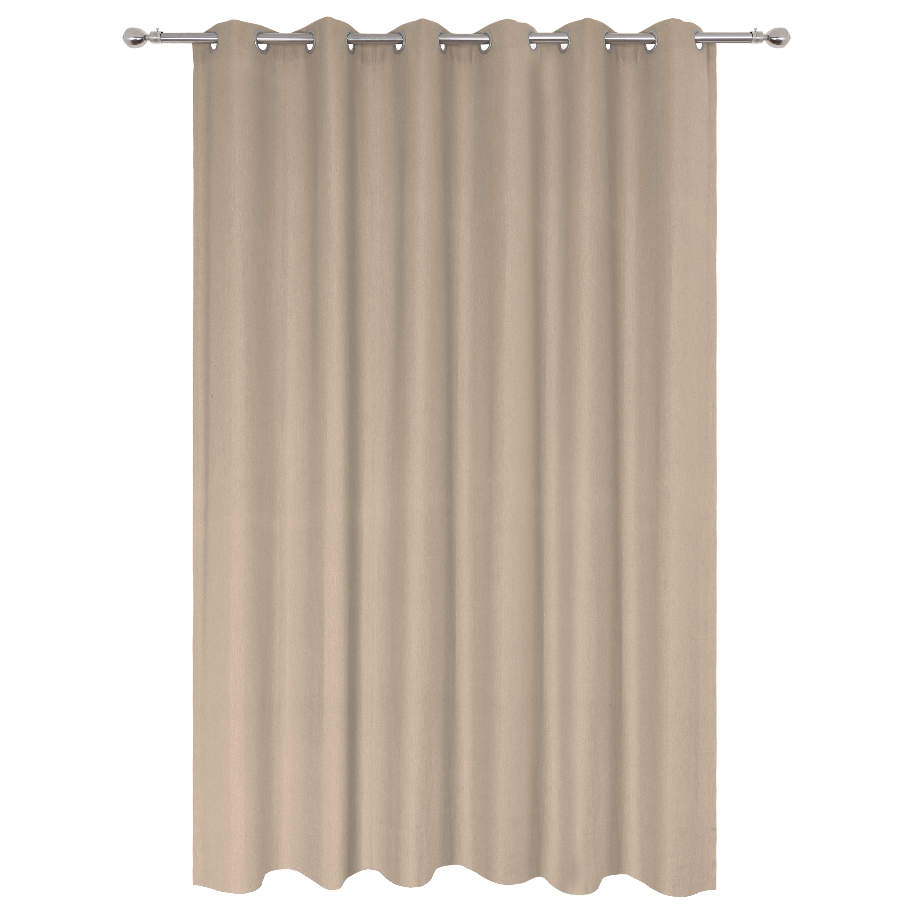 Cortina ollaos Kalpe algodón sarga liso beige trench INSPIRE de 140x280cm. Incluye cinta termoadhesiva - 9