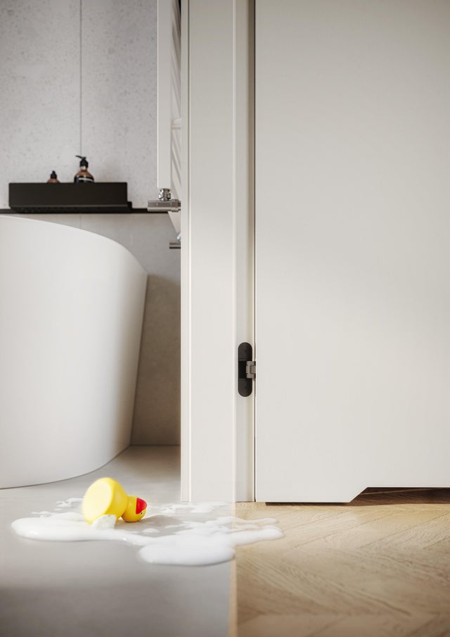 Ościeżnica regulowana kompletna bezprzylgowa wodoodporna Hydro Protect biała 70 prawa zakres 95-135 mm