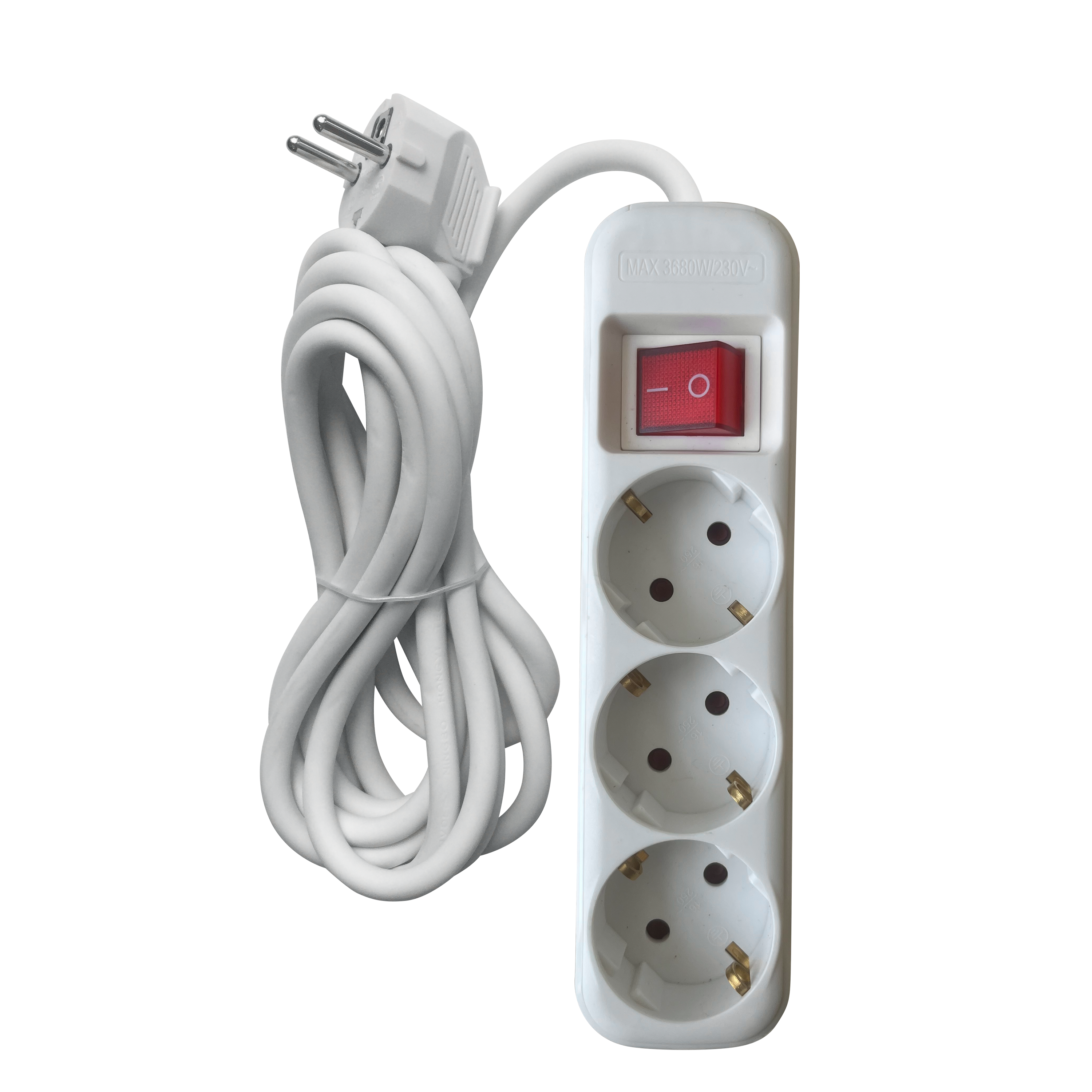Bloco de tomada LEXMAN c/interruptor 3 tomadas 3G1.5 3metros branco - 2