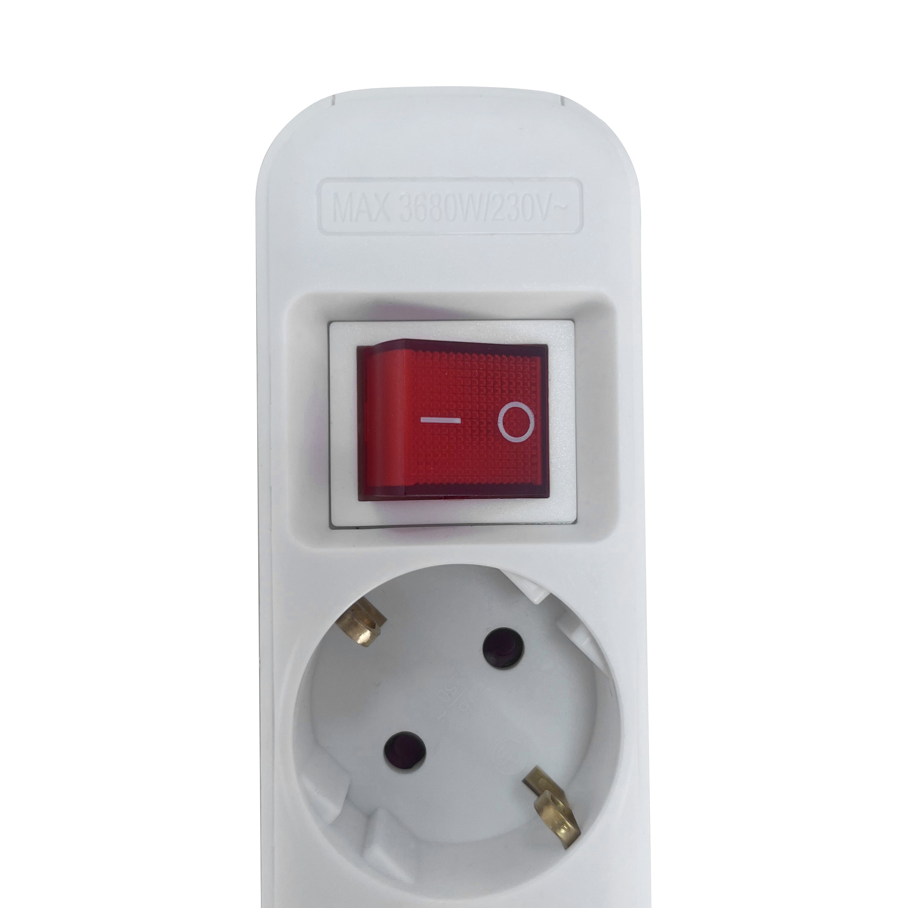 Bloco de tomada LEXMAN c/interruptor 5 tomadas 3G1.5 3metros branco - 3