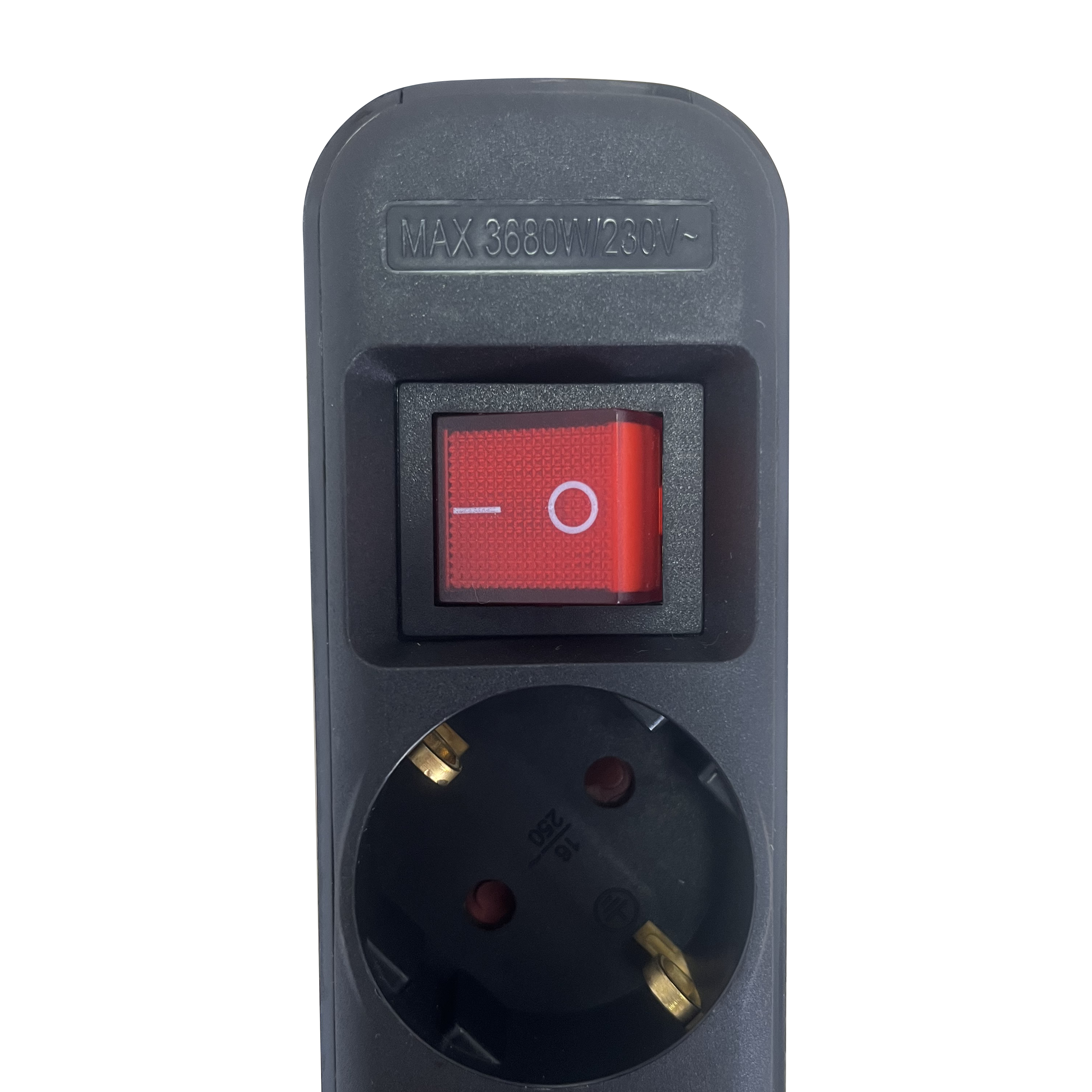 Pack 2 blocos de tomada LEXMAN c/interruptor 3 tomadas 3G1.5 1,5metros preto - 4