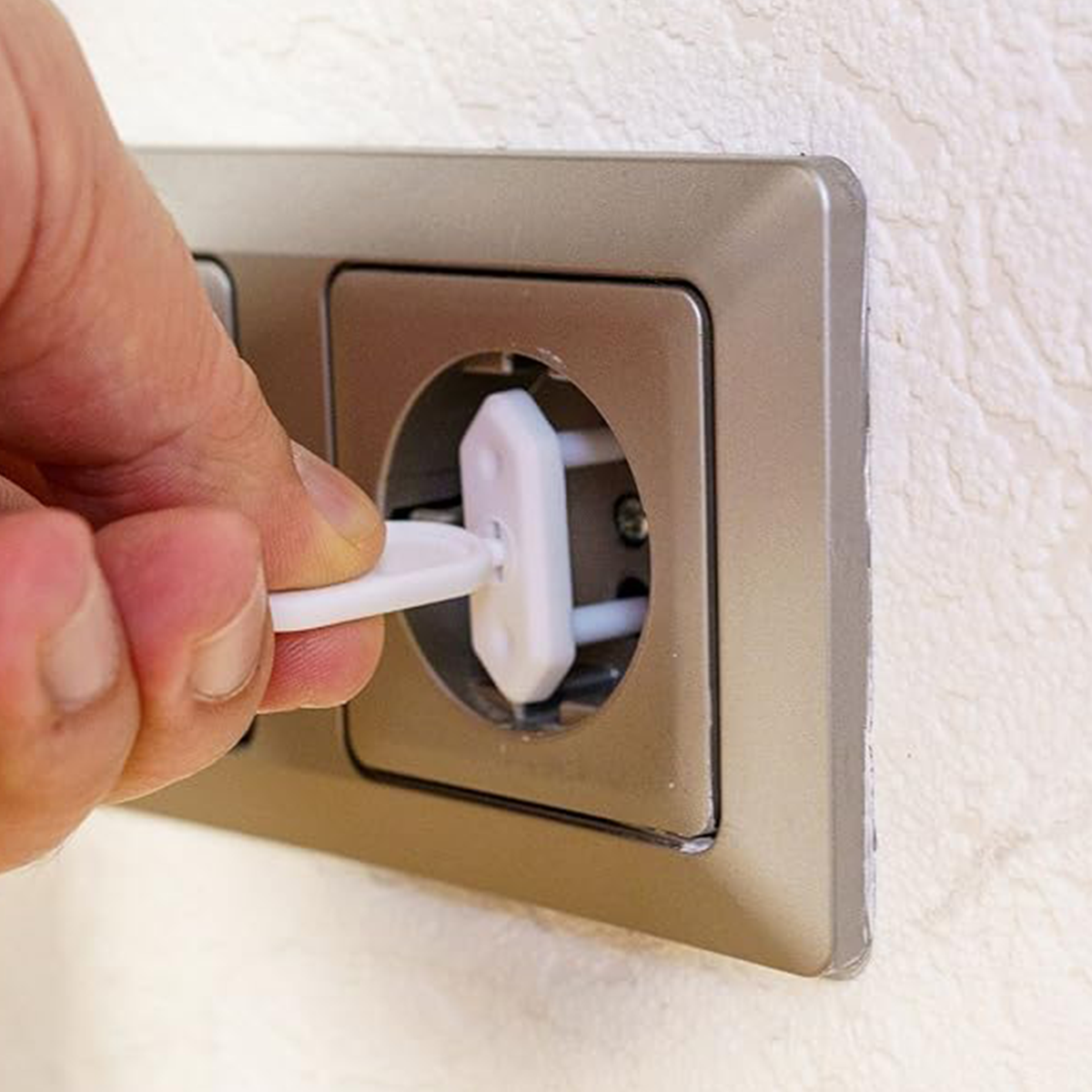 Copripresa PS 10 BC in abs bianco 10 pezzi - 2