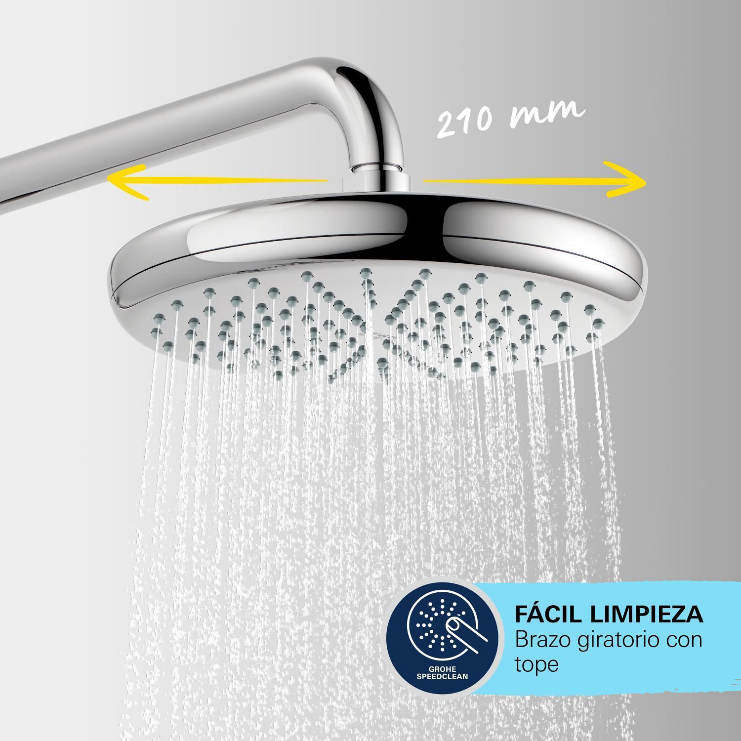 Conjunto de duche com torneira cromado Grohe Start Clova 210 - 9