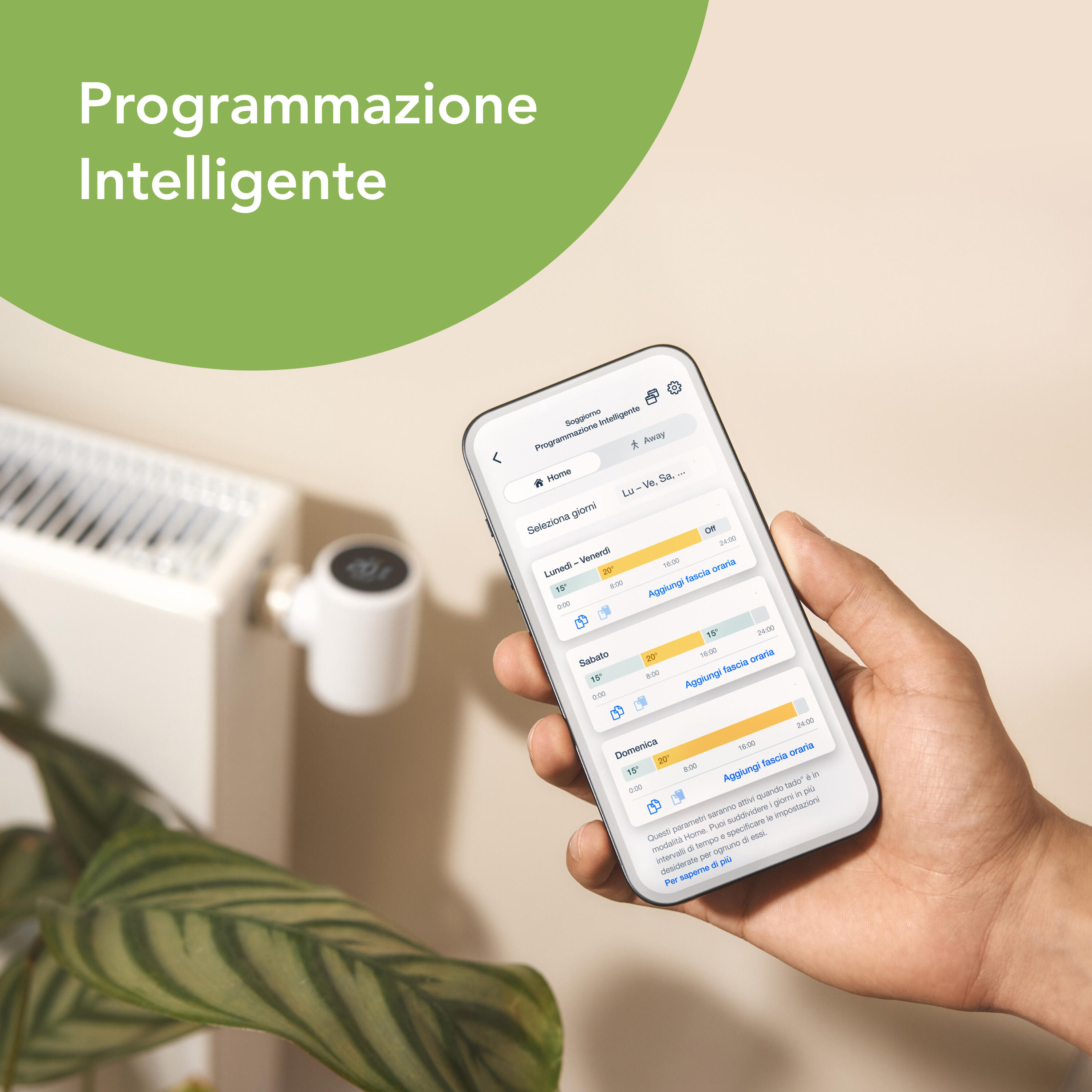 Valvola termostatica connessa TADO ad angolo 1