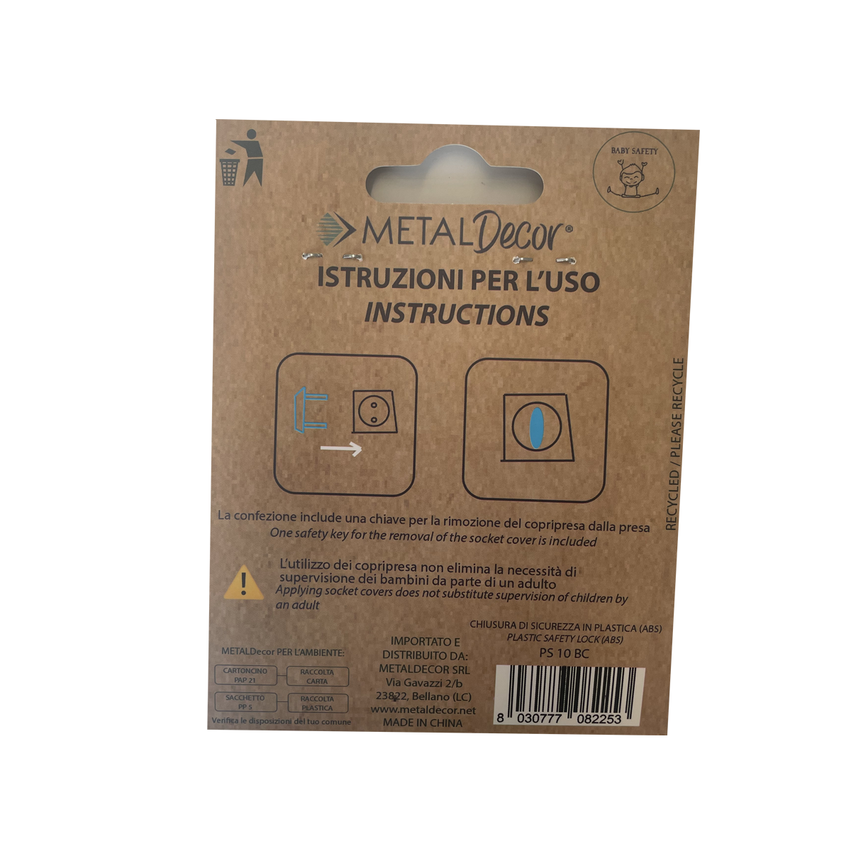 Copripresa PS 10 BC in abs bianco 10 pezzi - 8