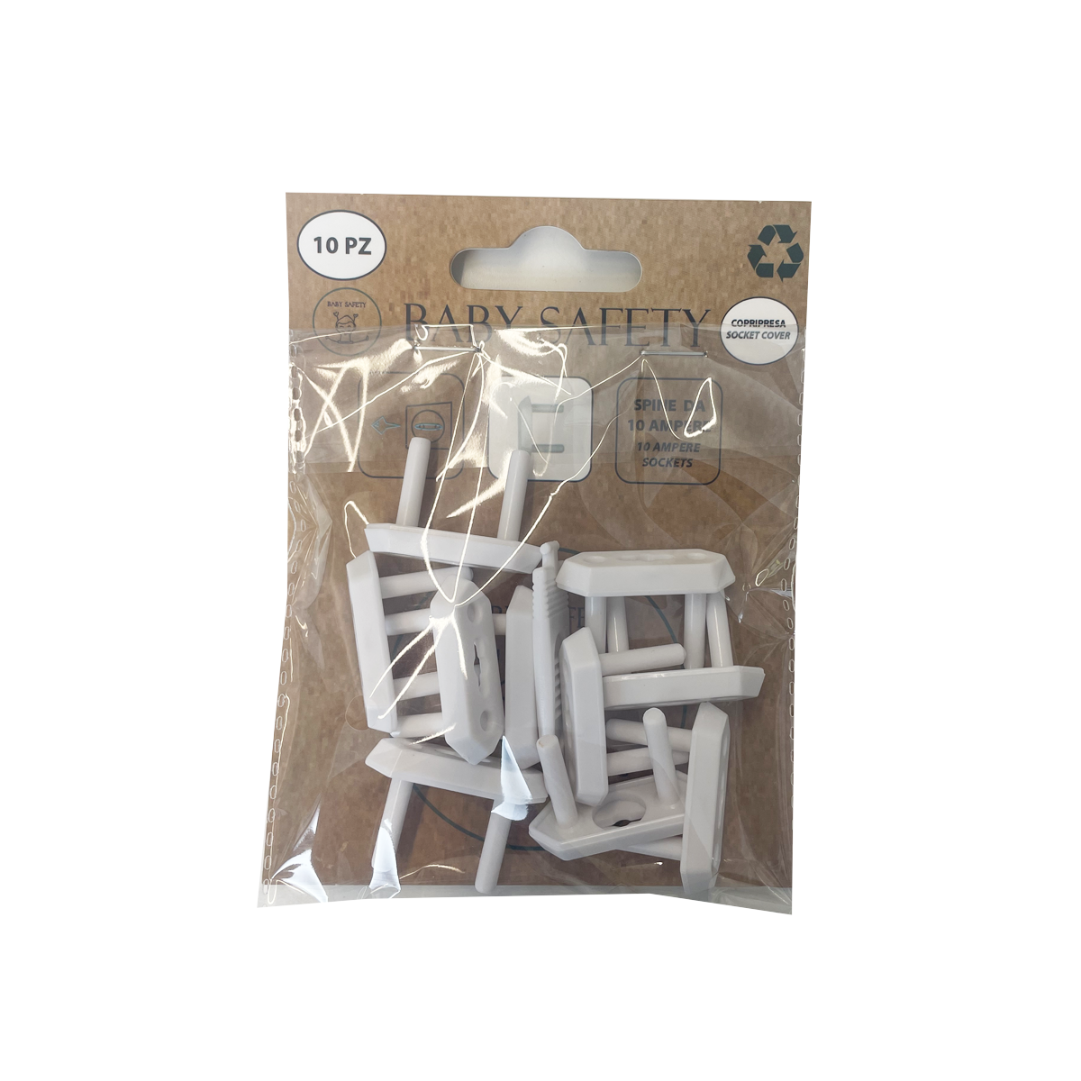 Copripresa PS 10 BC in abs bianco 10 pezzi - 7