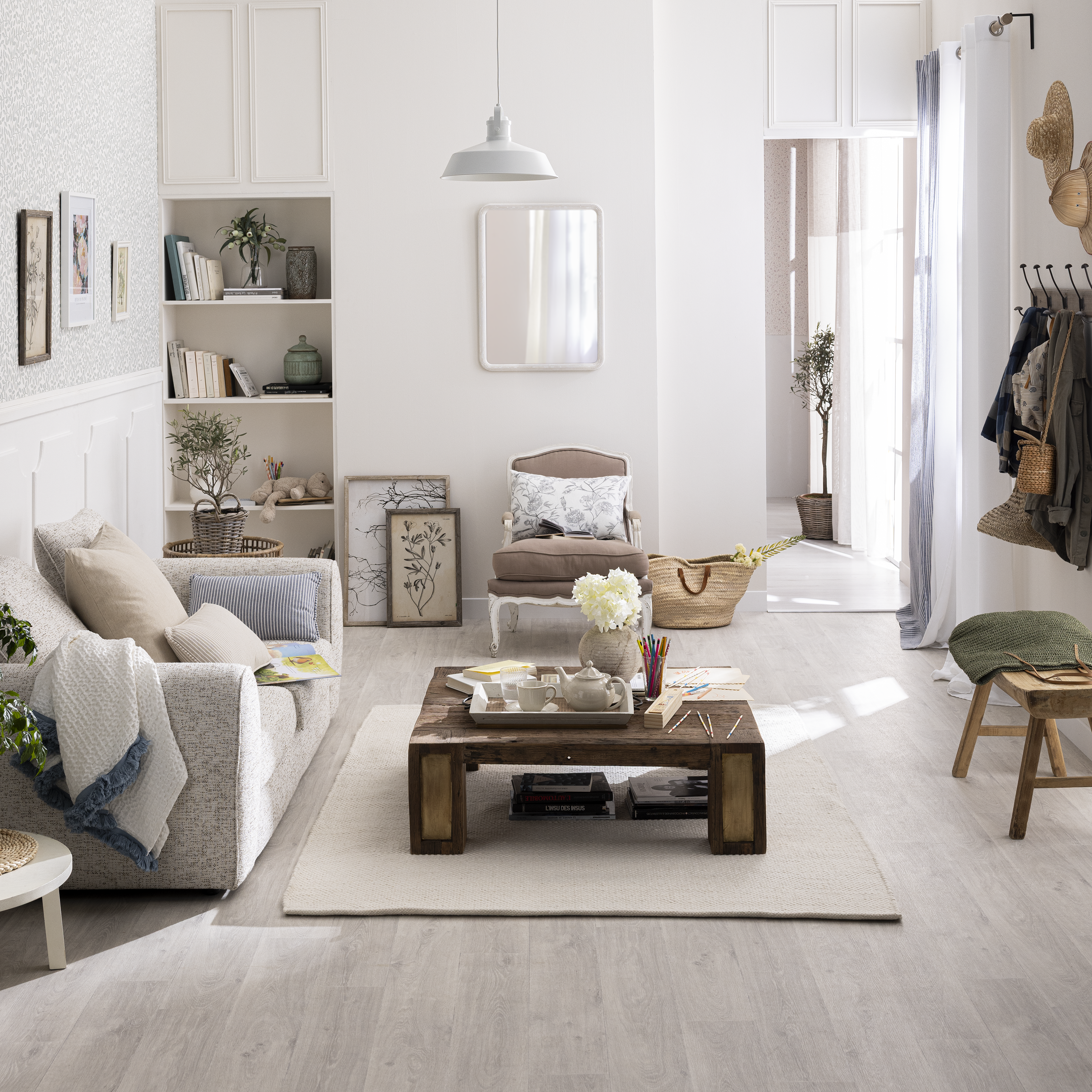 Lustro Charm Used białe 60 x 80 cm Inspire - 2