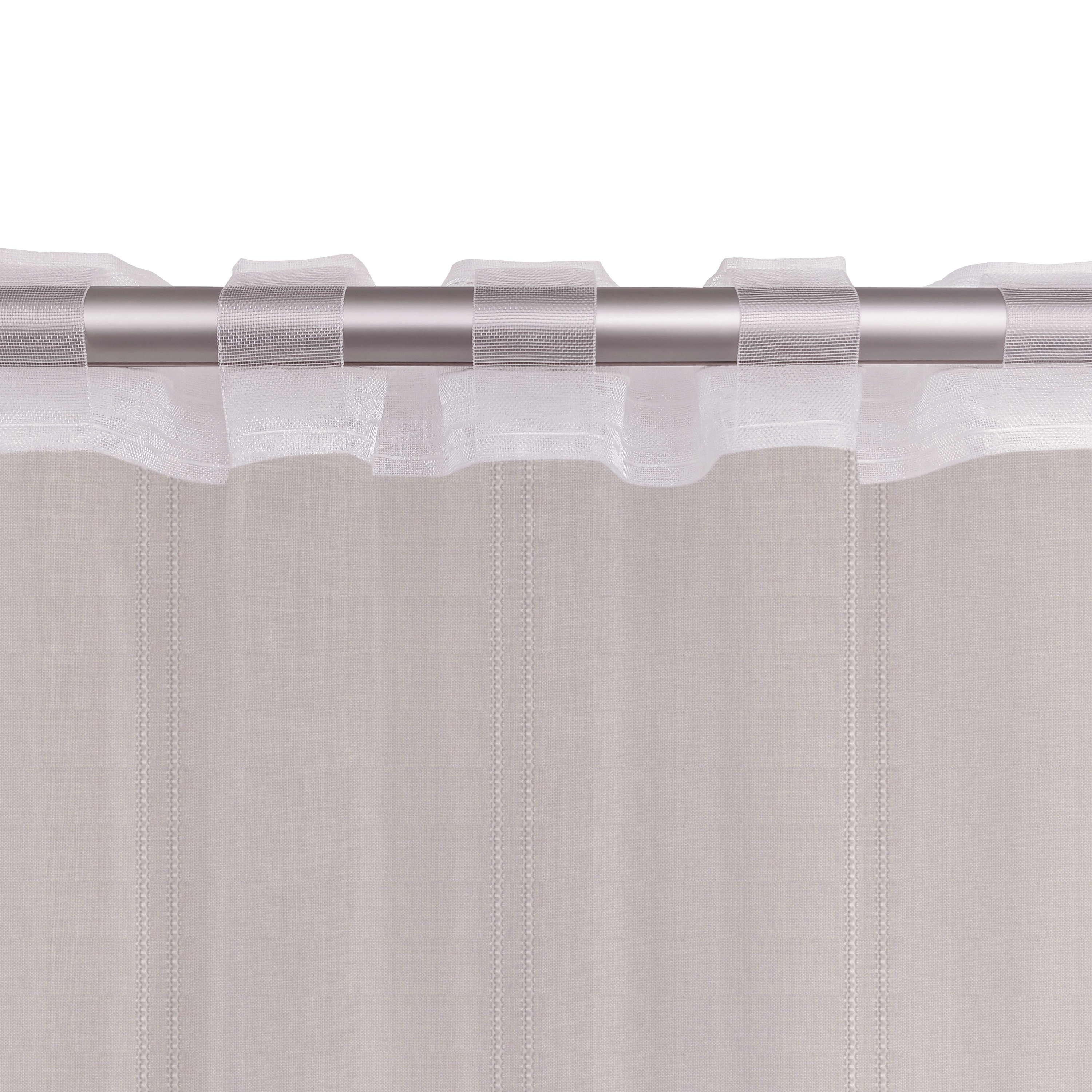 Cortinado fita e/ou presilha Aranjuez 200x280cm bege Inspire - 10