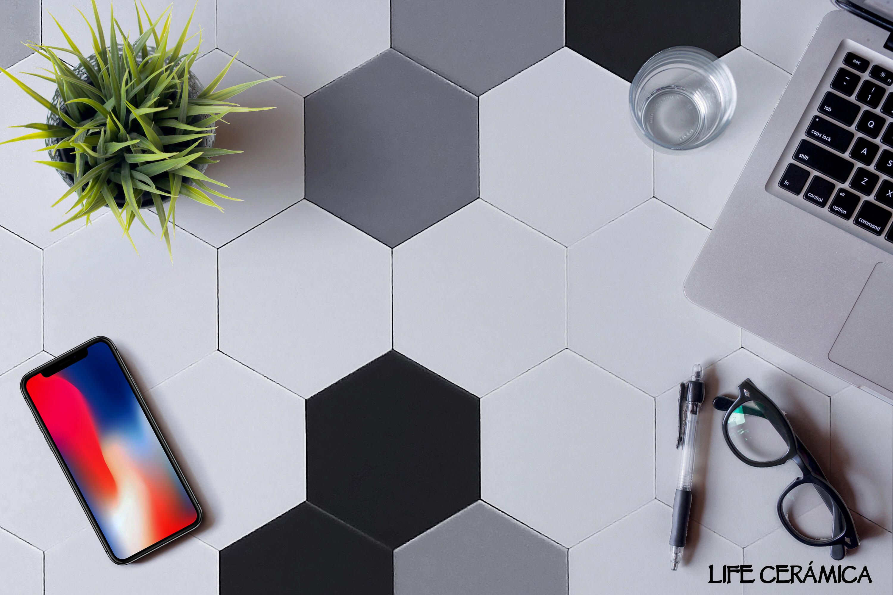 Suelo/azulejo porcelánico domus gris 15x17 cm