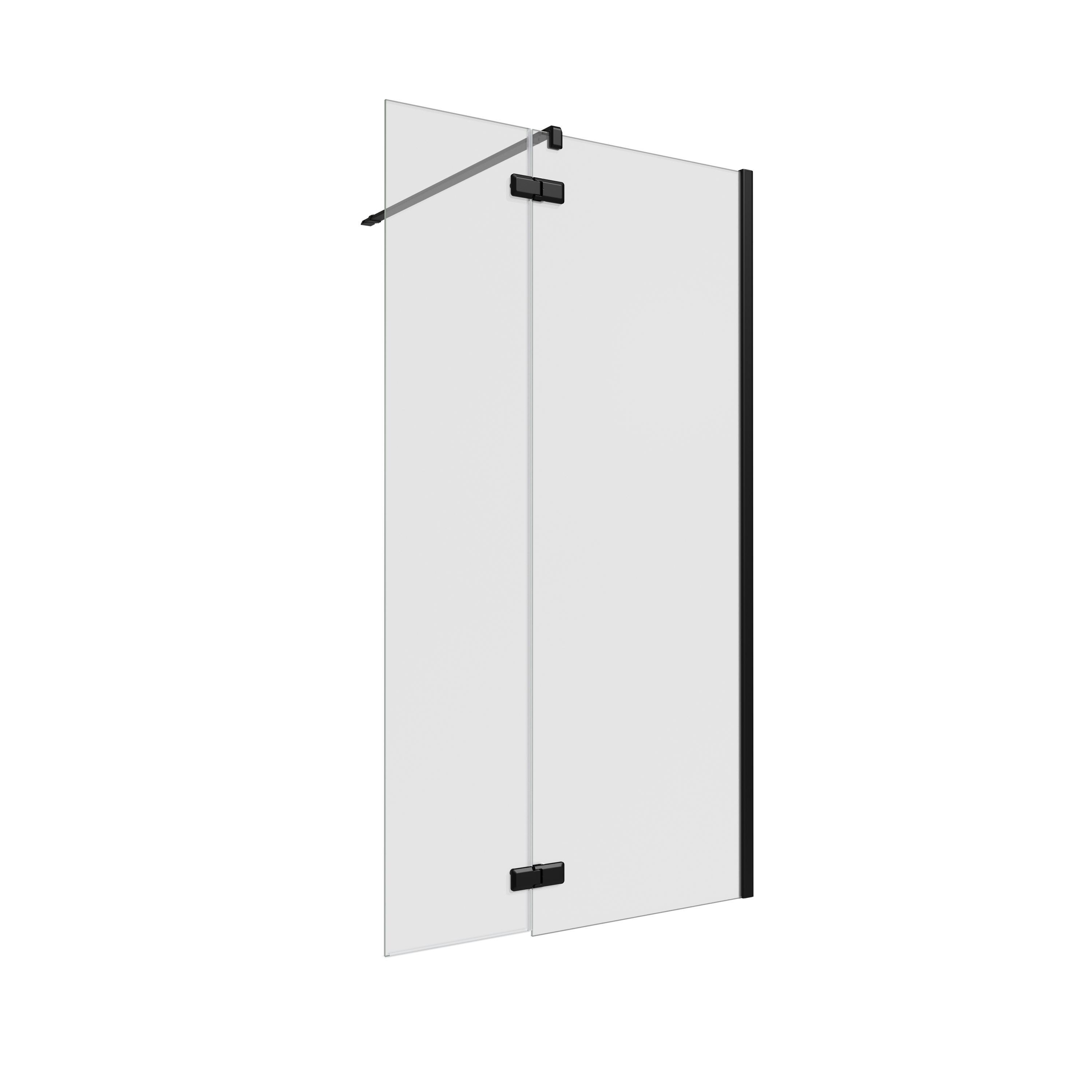 Box doccia walk-in Neo, vetro 8 mm, L 108-109.5 cm x H 200 cm, profilo nero - 8