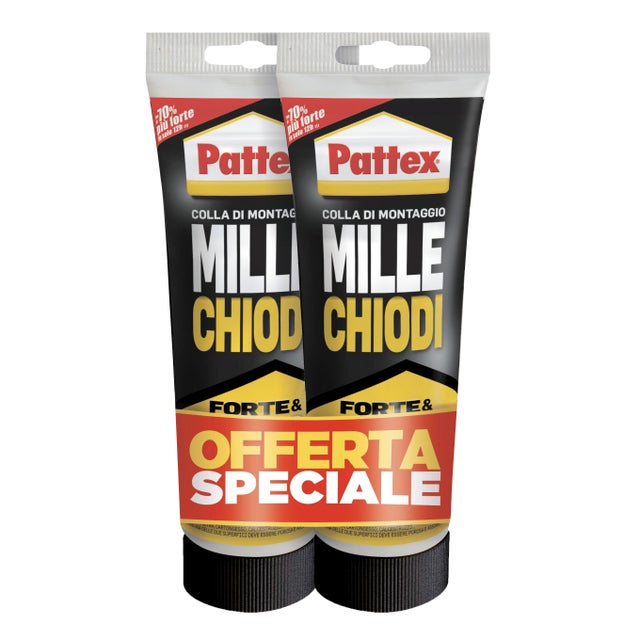 Colla per fissare PATTEX Millechiodi Bipack 0.5 kg