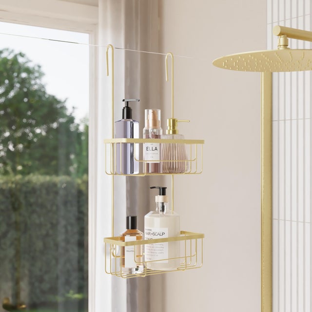 Etagère de douche or à suspendre à la paroi de douche loa SENSEA