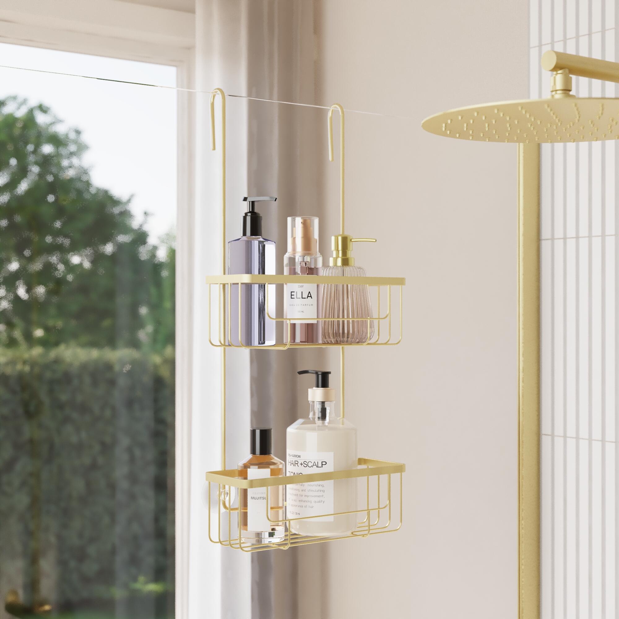 Pólka łazienkowa na kabinę 2 poziomy Loa złota Sensea - 4