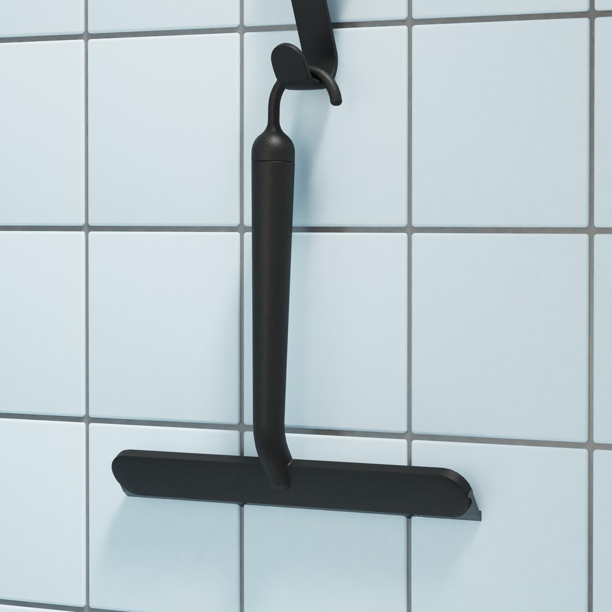 Raclette pour porte de douche à suspendre Easy noir - 2