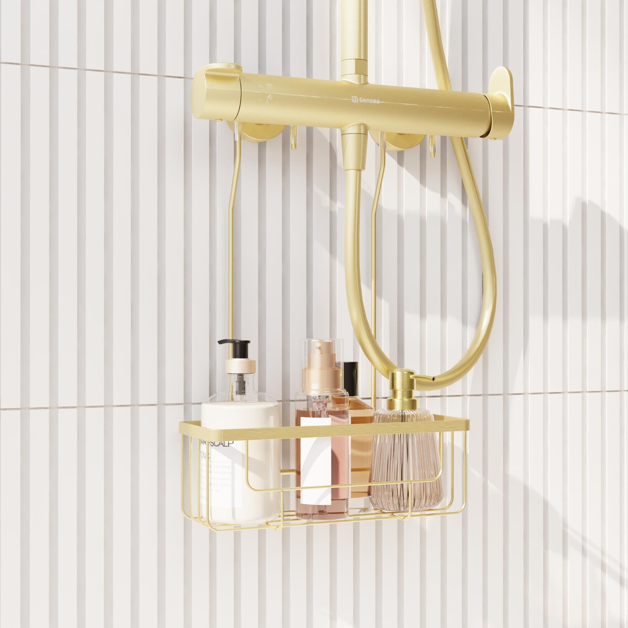 Etagère de douche or à suspendre au mitigeur loa SENSEA - 2