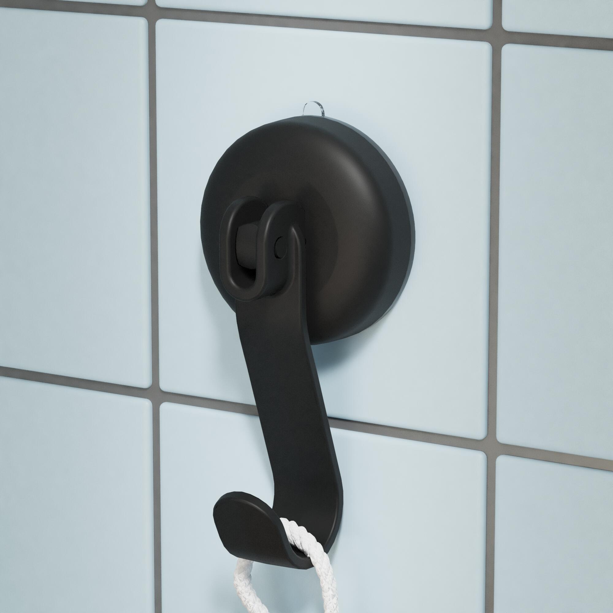 Haczyk łazienkowy na przyssawkę Easy czarny Sensea - 3