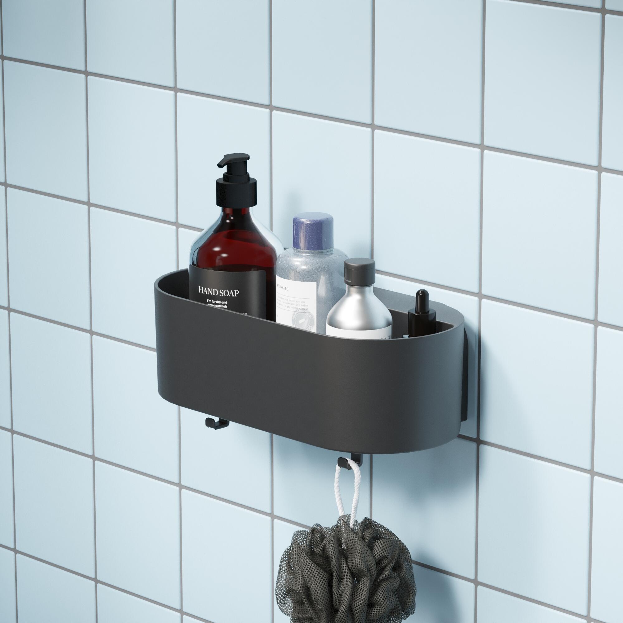 Koszyk łazienkowy pod prysznic Easy czarny mat Sensea - 7