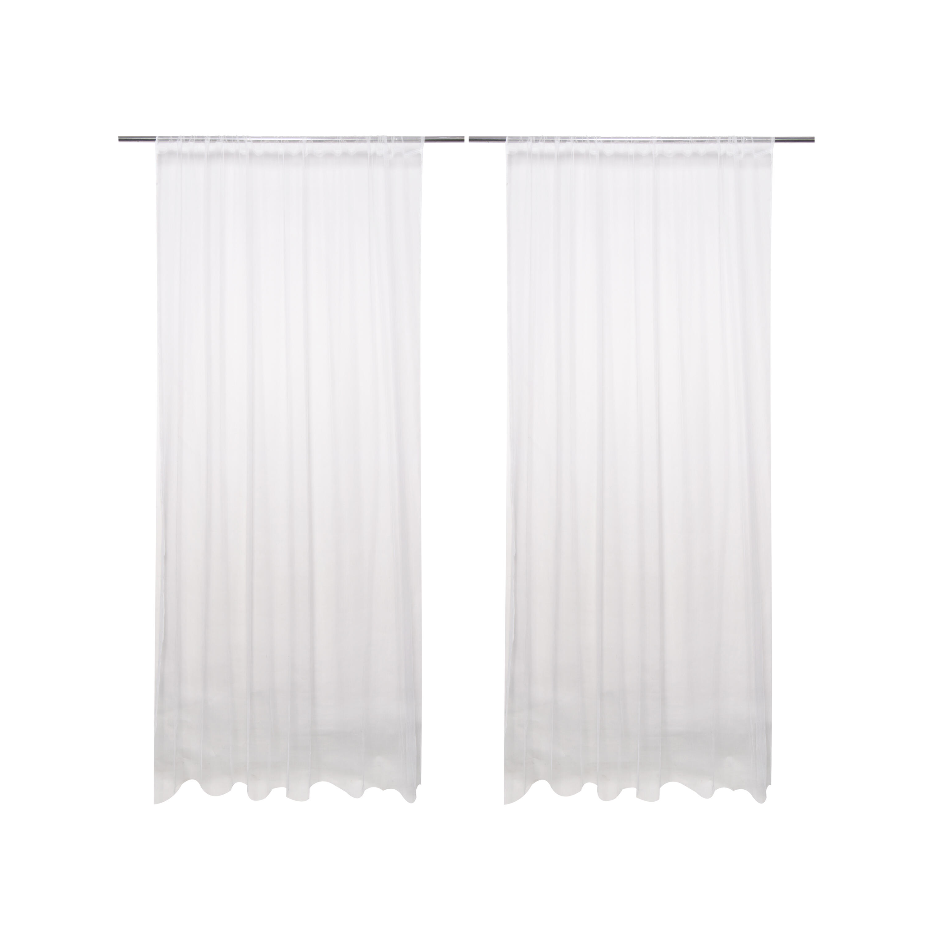 Firana na tunelu Net Doble biała 200 x 280 cm 2 szt. Inspire