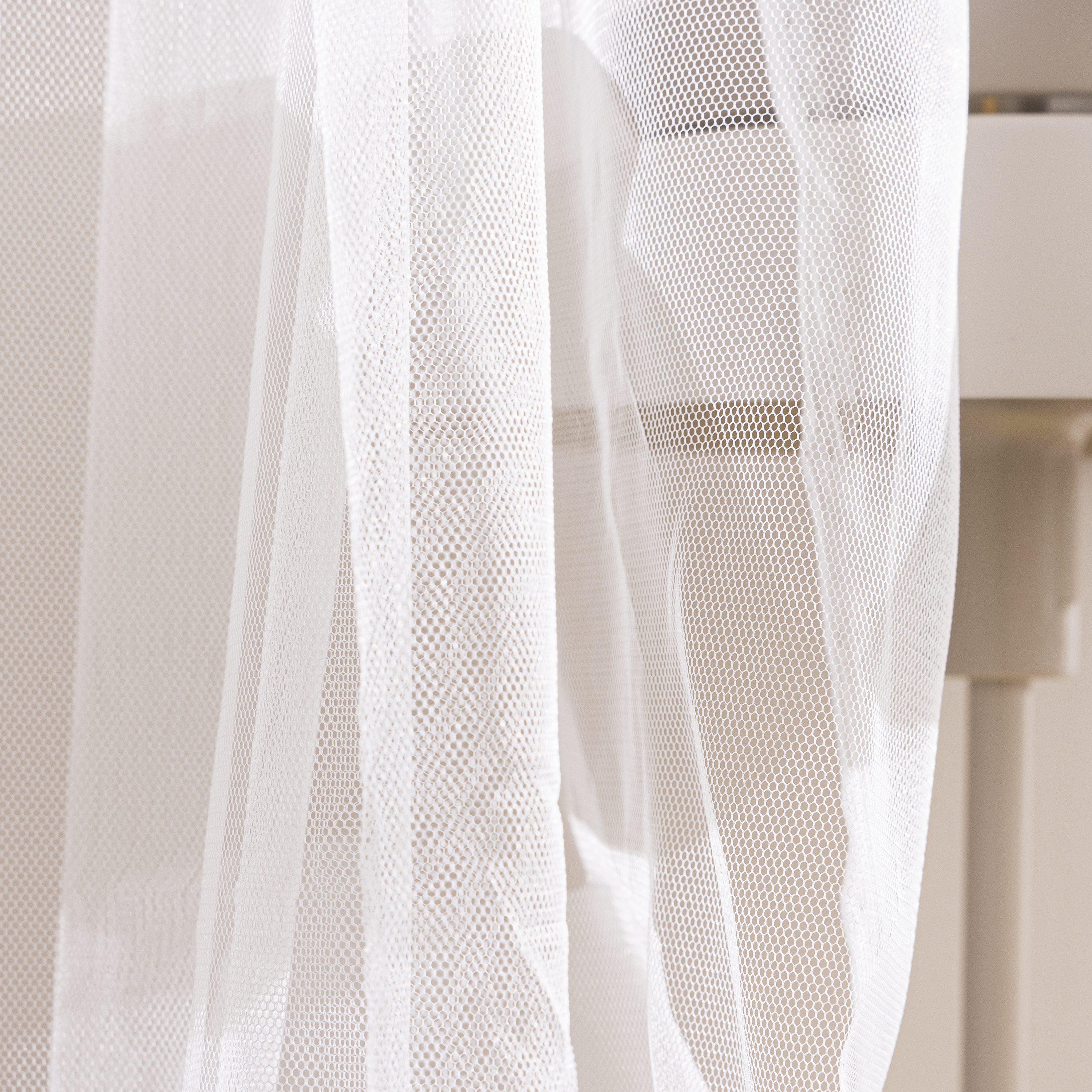 2 Cortinados rede passa-varão Doble 280x300cm branco Inspire - 5