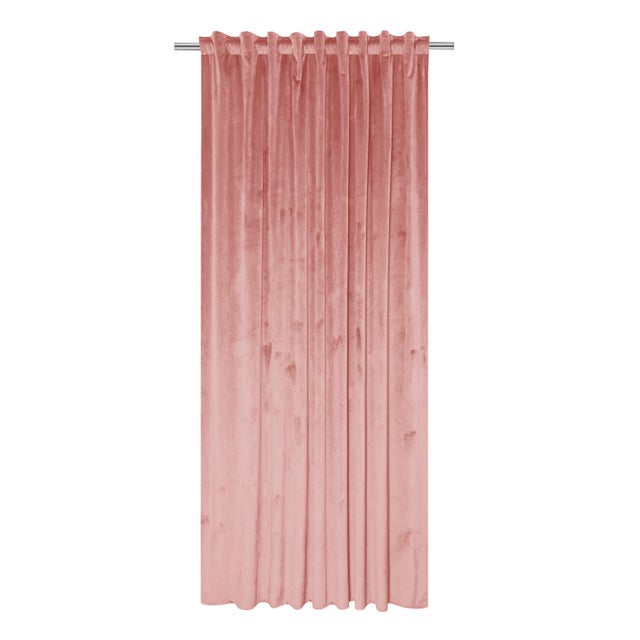 Zasłona welurowa Tony różowa 200 x 280 cm na taśmie Inspire