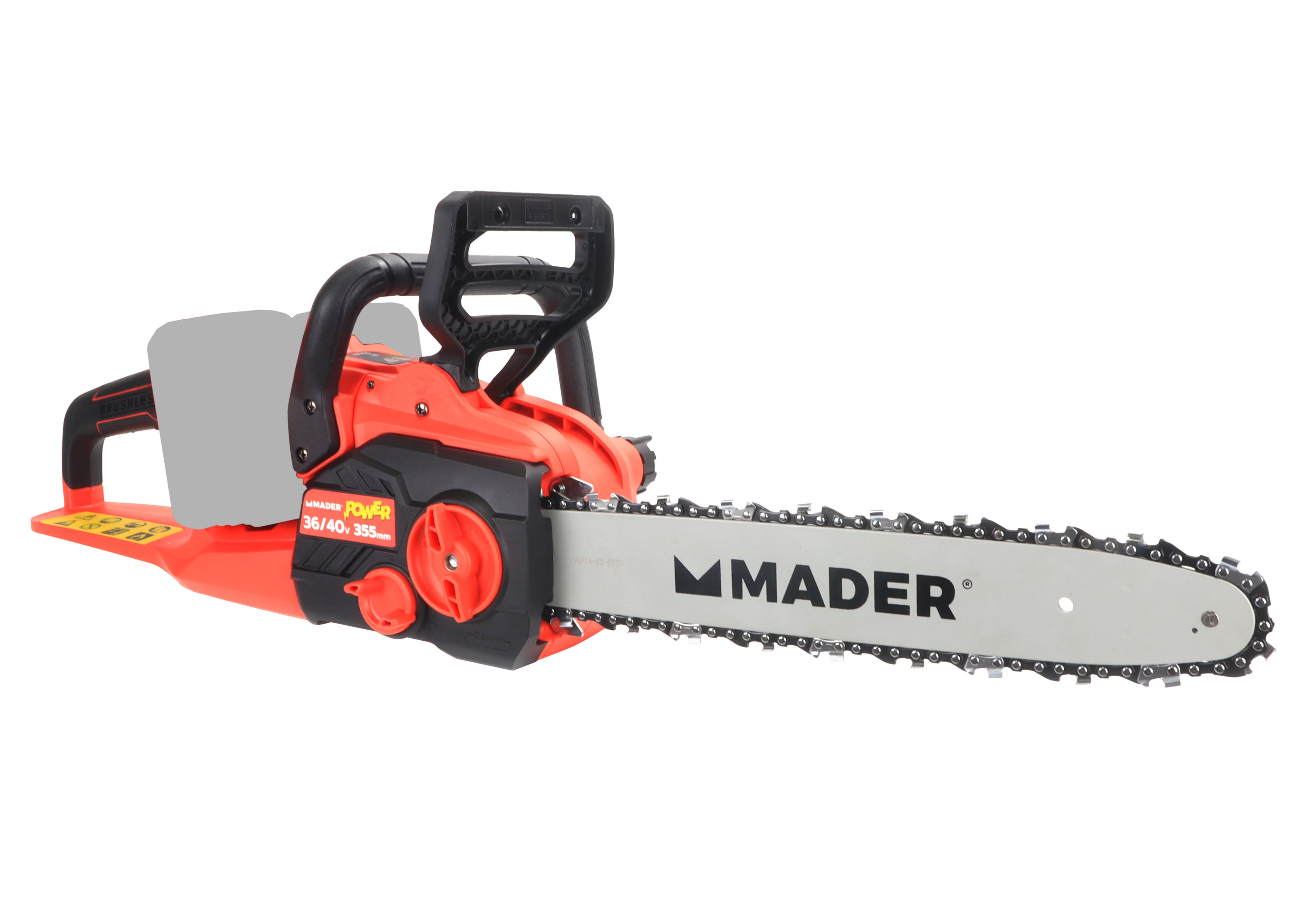 Motosierra a batería mader 74085 40v ah 35.5 cm longitud espada