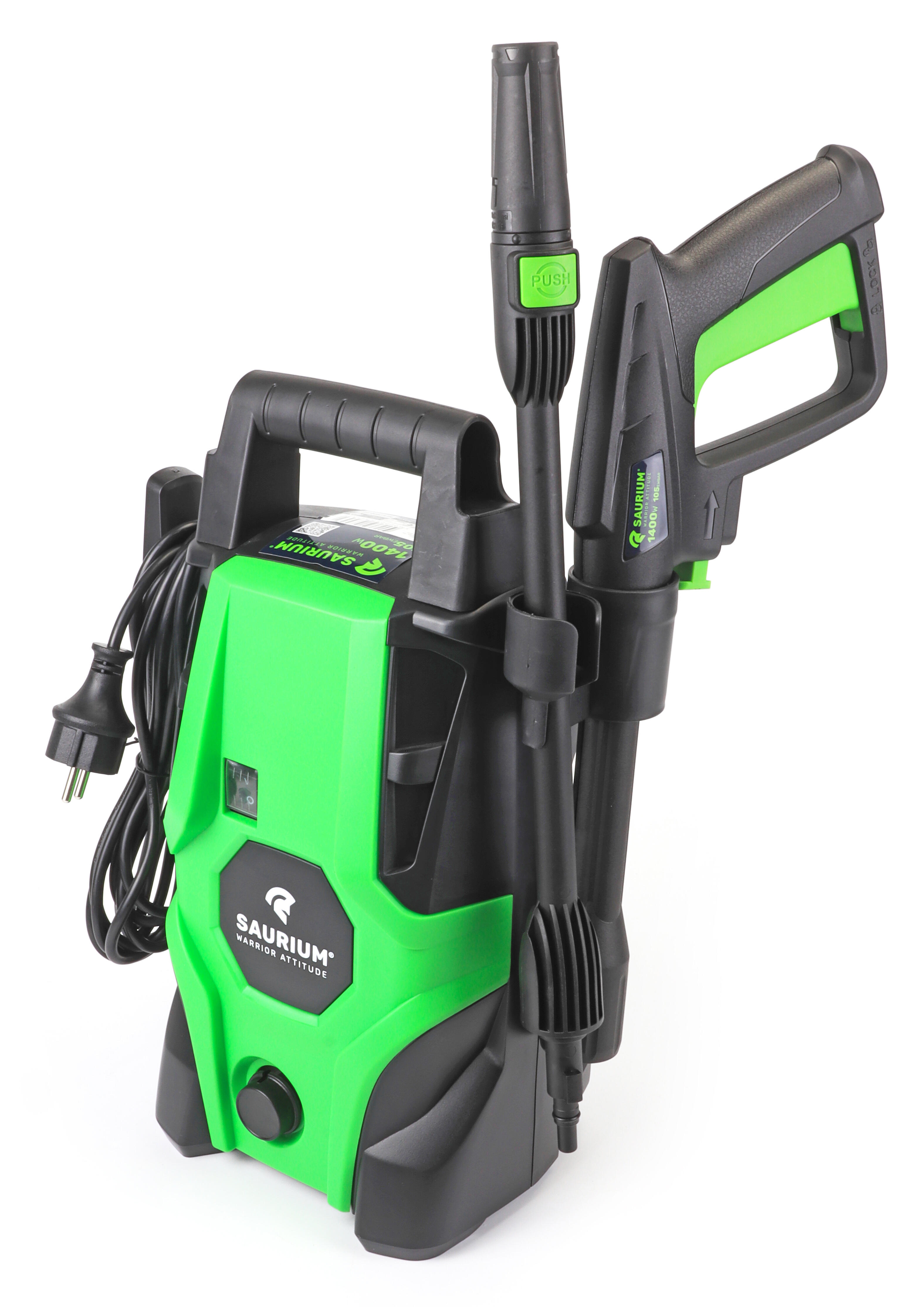 Hidrolimpiadora eléctrica saurium 1400w bares de presión