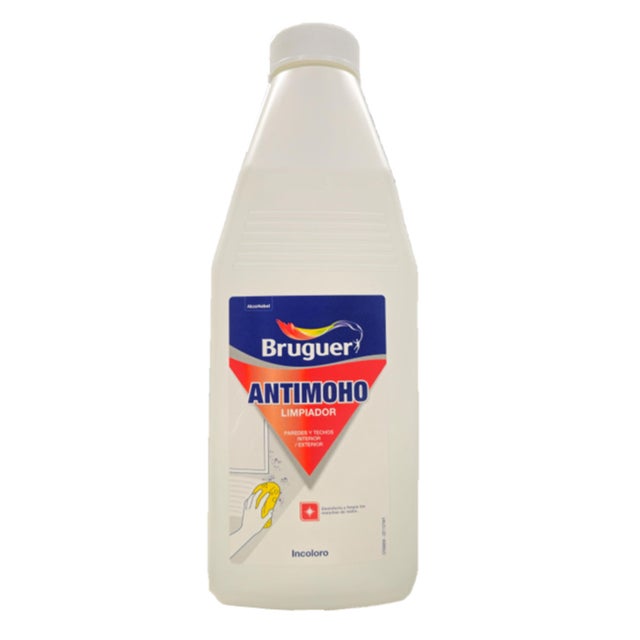 Limpìador antimoho líquido BRUGUER 1L para cemento, hormigón, ladrillo, yeso, interior exterior