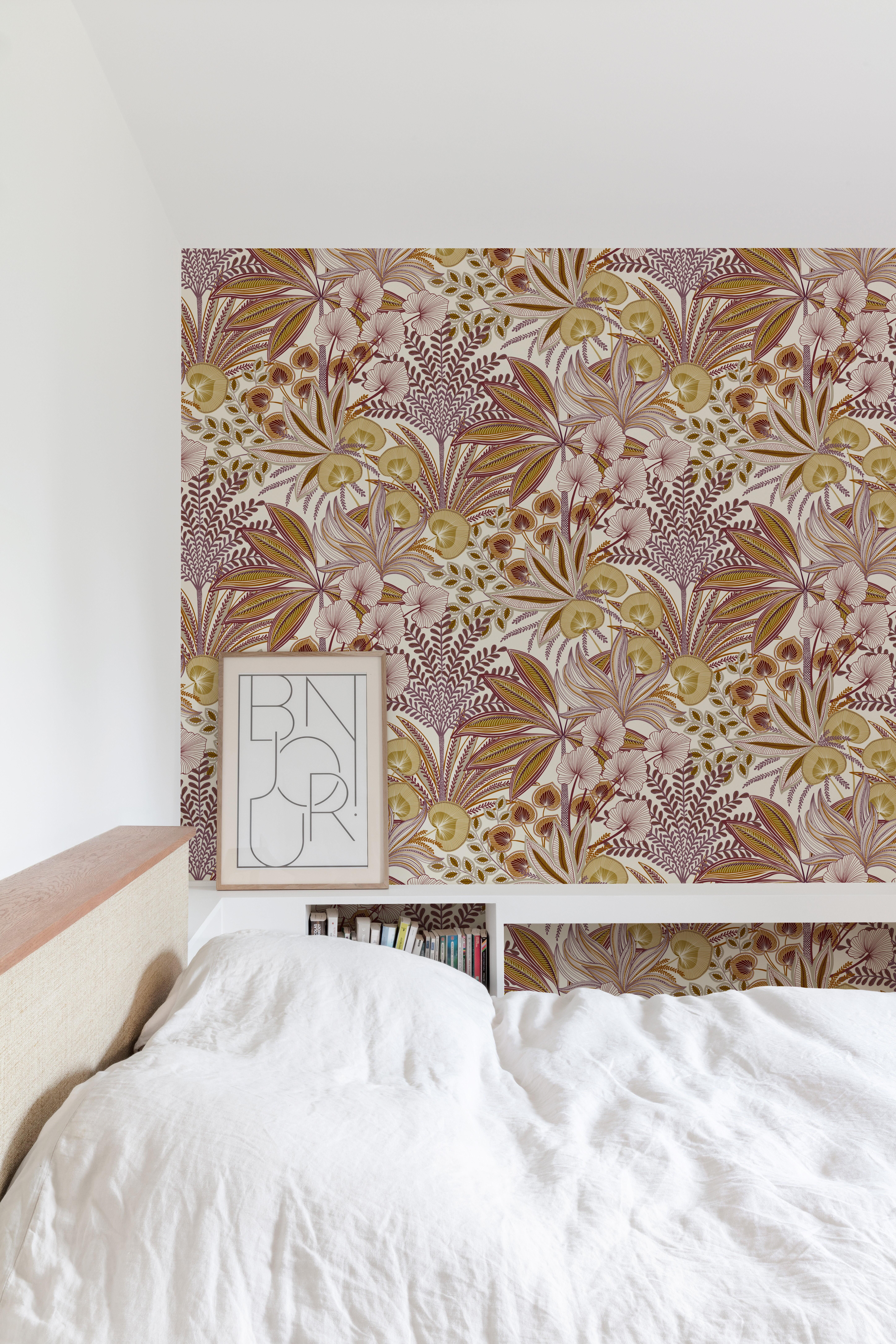 Papel pintado vinilo aplicación cola en pared abstracto acquarie 2 violeta grandeco 53cmx10m lavable