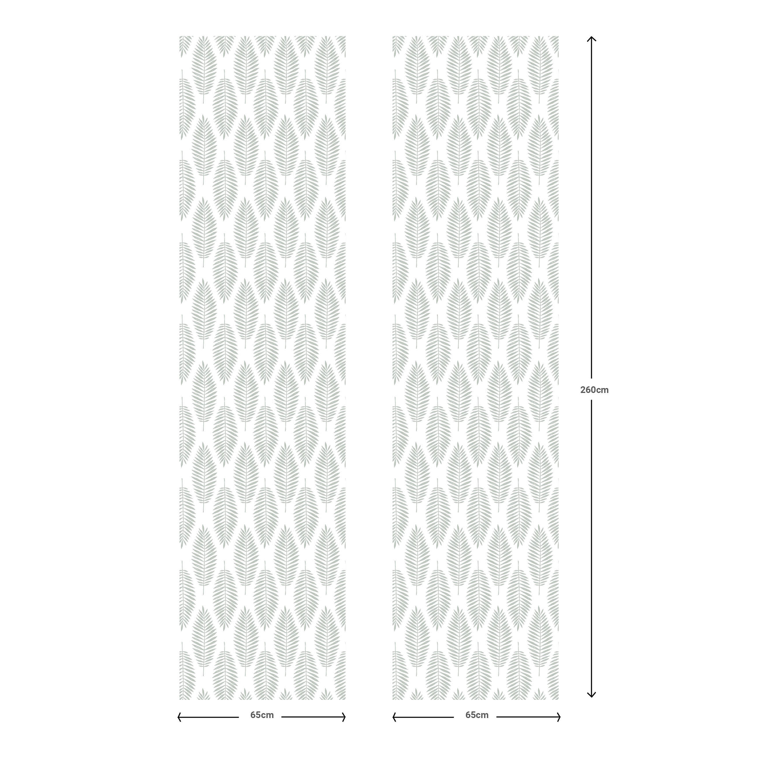 Papel de parede estampado verde 129x260 cm - 6