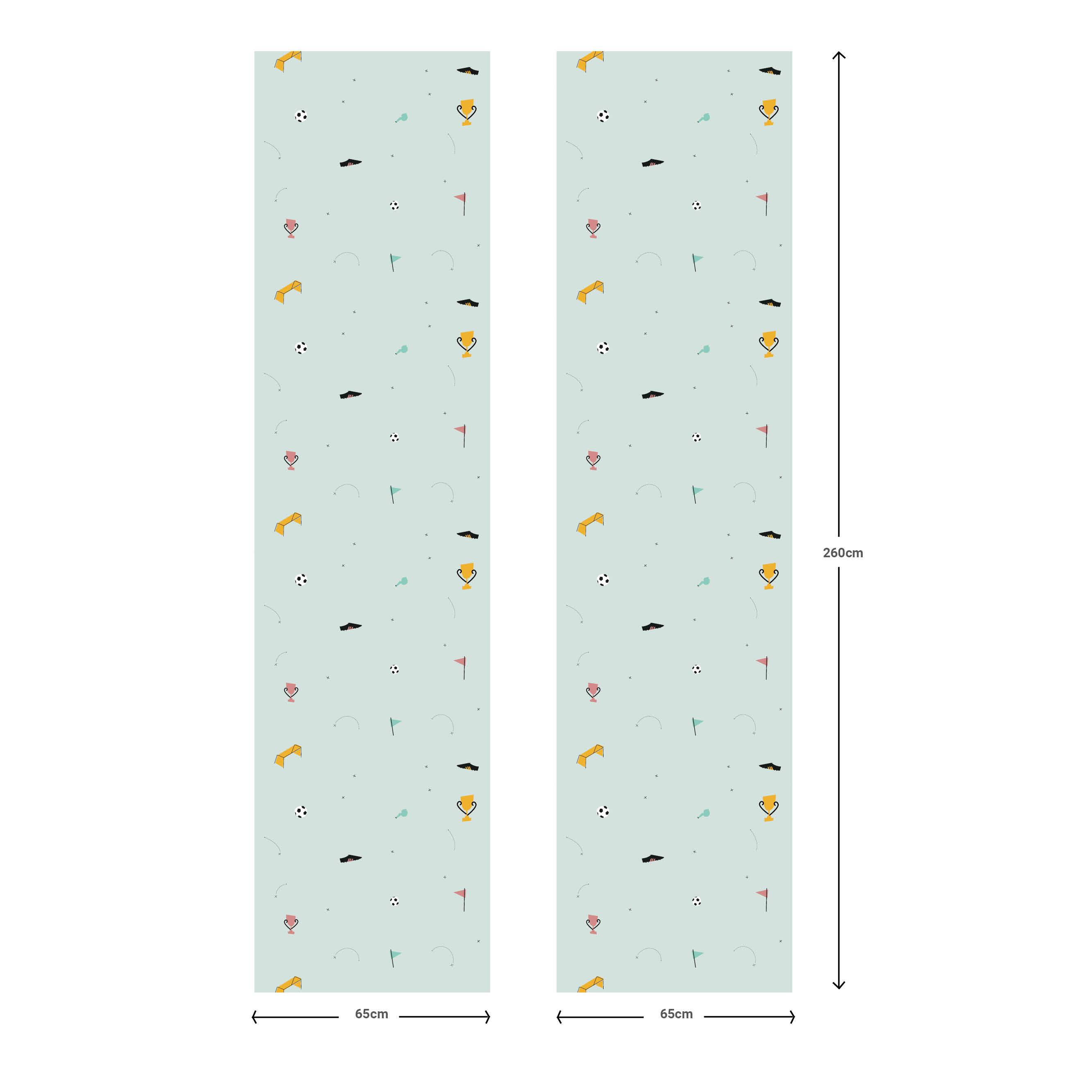 Papel pintado vinilo adhesivo Infantil Futbol verde  MOTIF 129cmx2.6m lavable apto para cocinas o baños - 7