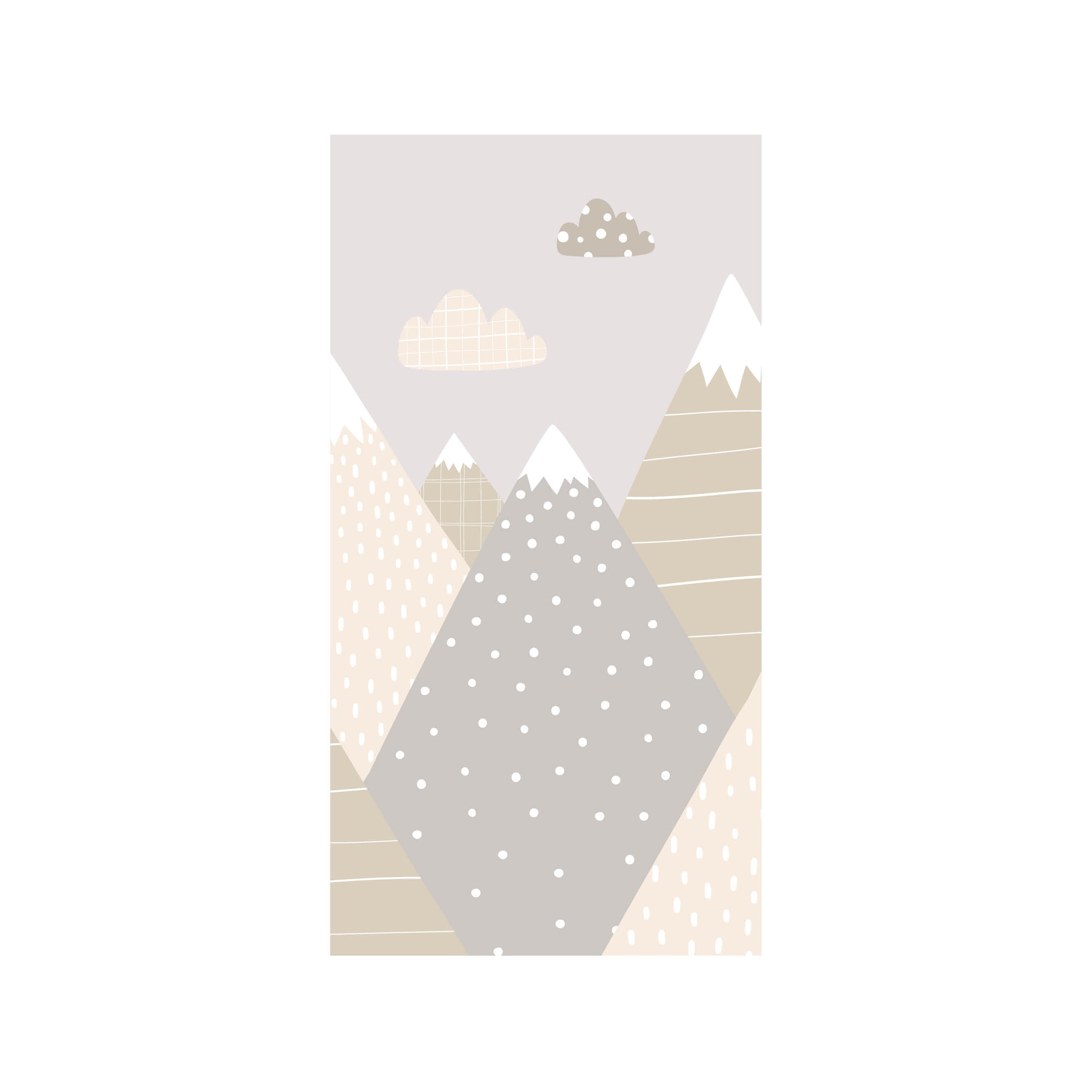Mural adhesivo textil liso limpieza con paño húmedo infantil Climb marrón 132 x 260 cm MOTIF - 3