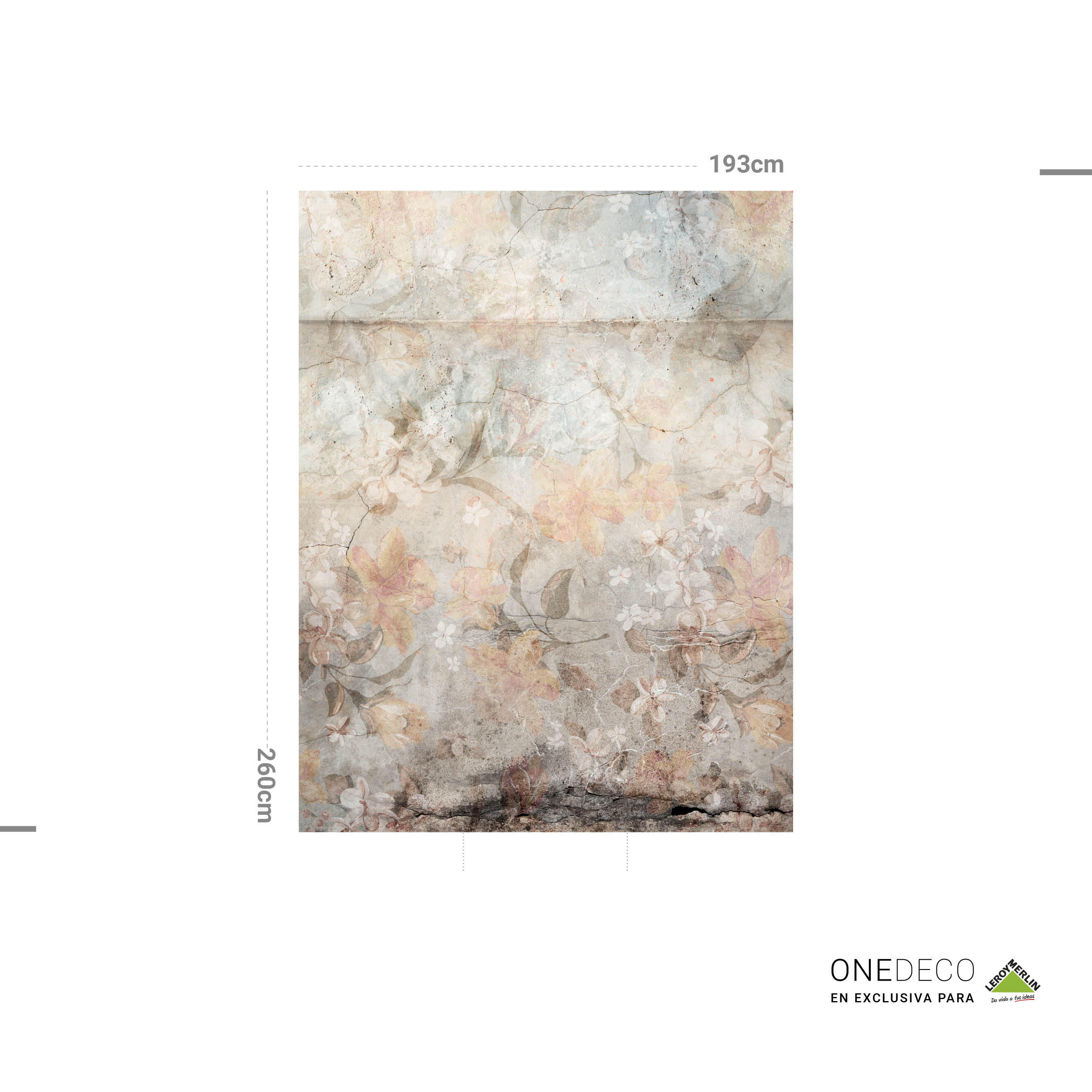 Mural adhesivo textil liso lavable naturaleza Néctar rosa 193 x 260 cm MOTIF - 4