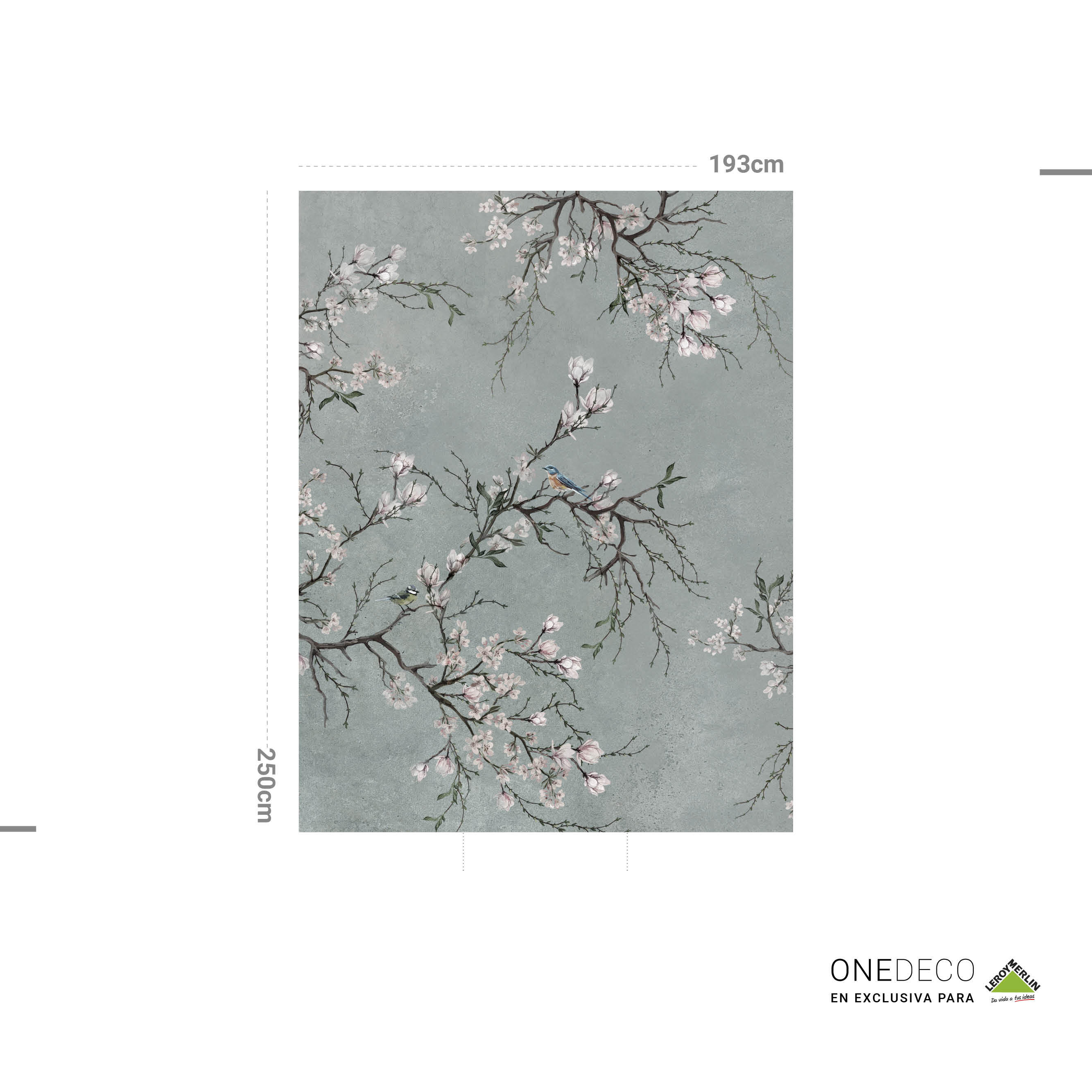 Mural adhesivo textil liso lavable naturaleza Osaka marrón 193 x 250 cm MOTIF - 3