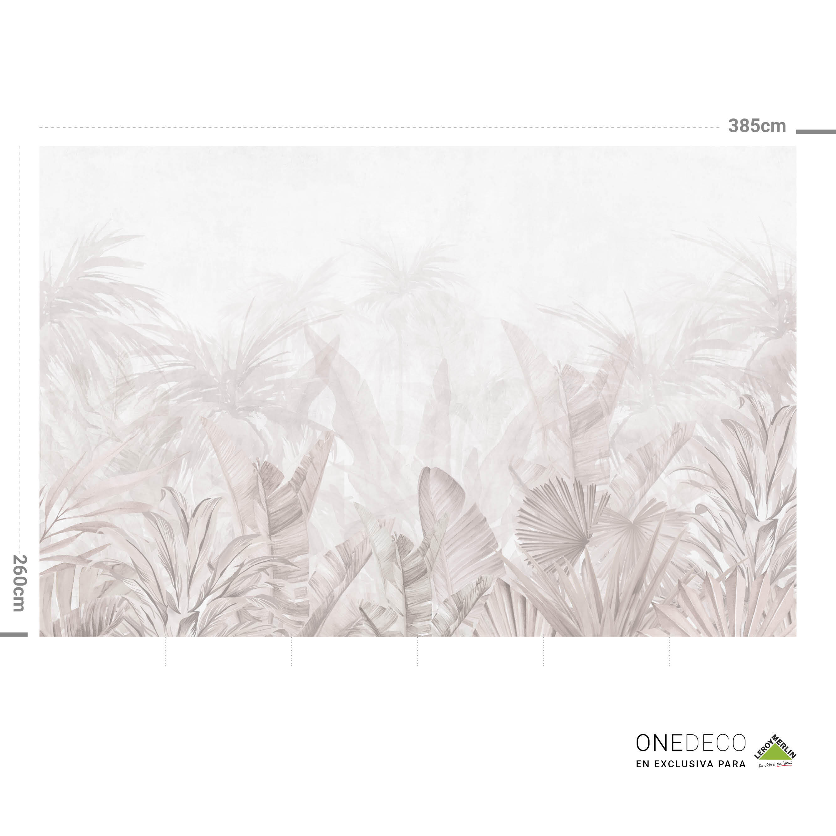 Mural adhesivo Pvc texturado limpieza con paño húmedo naturaleza Tropical Seen marrón 385 x 260 cm MOTIF - 5