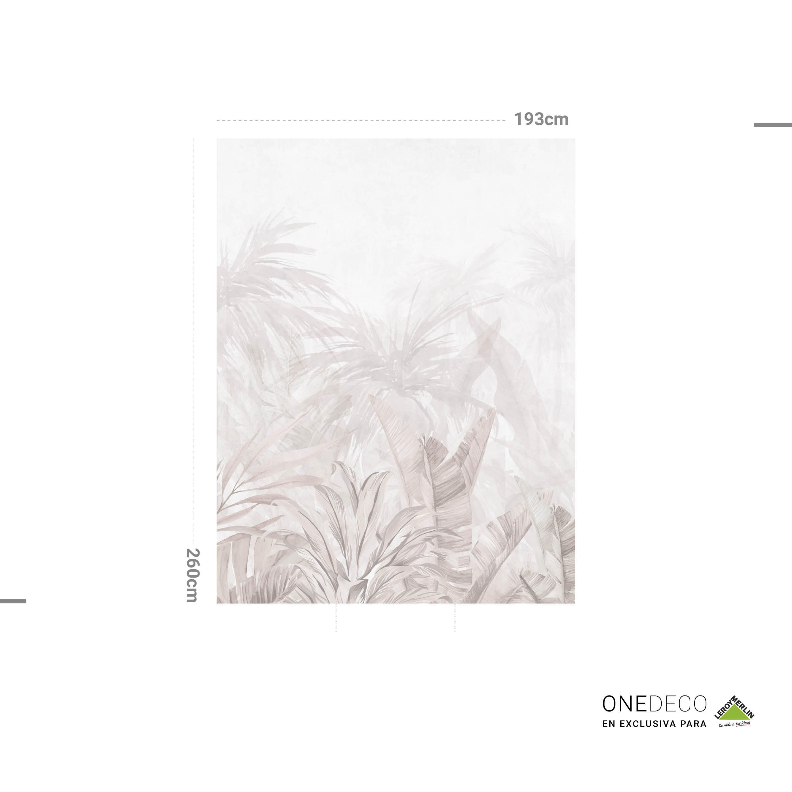 Mural adhesivo Pvc texturado limpieza con paño húmedo naturaleza Tropical Seen marrón 193 x 260 cm MOTIF - 5