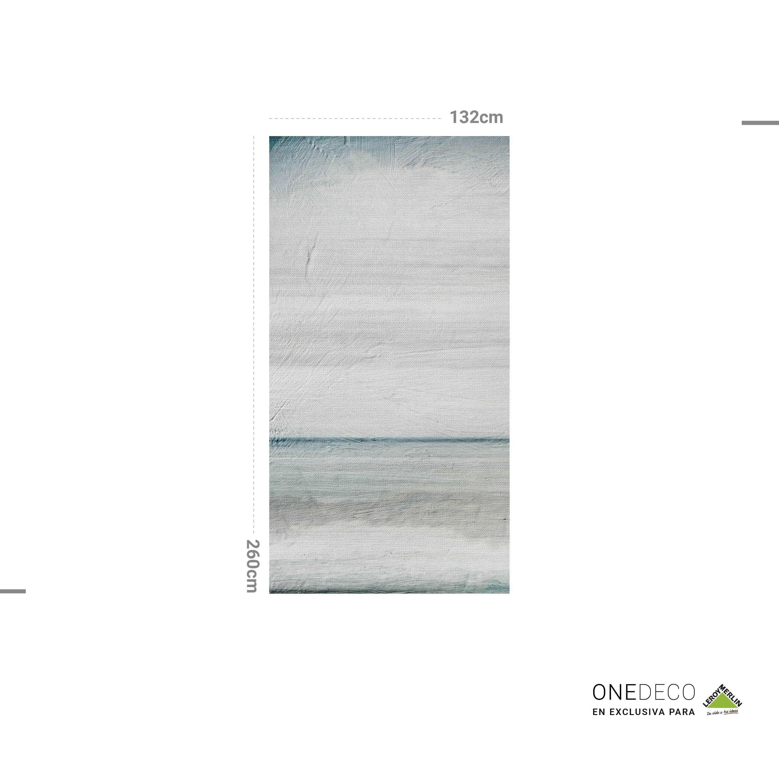 Mural adhesivo Pvc texturado limpieza con paño húmedo naturaleza Lienzo Adri azul 132 x 260 cm MOTIF - 5