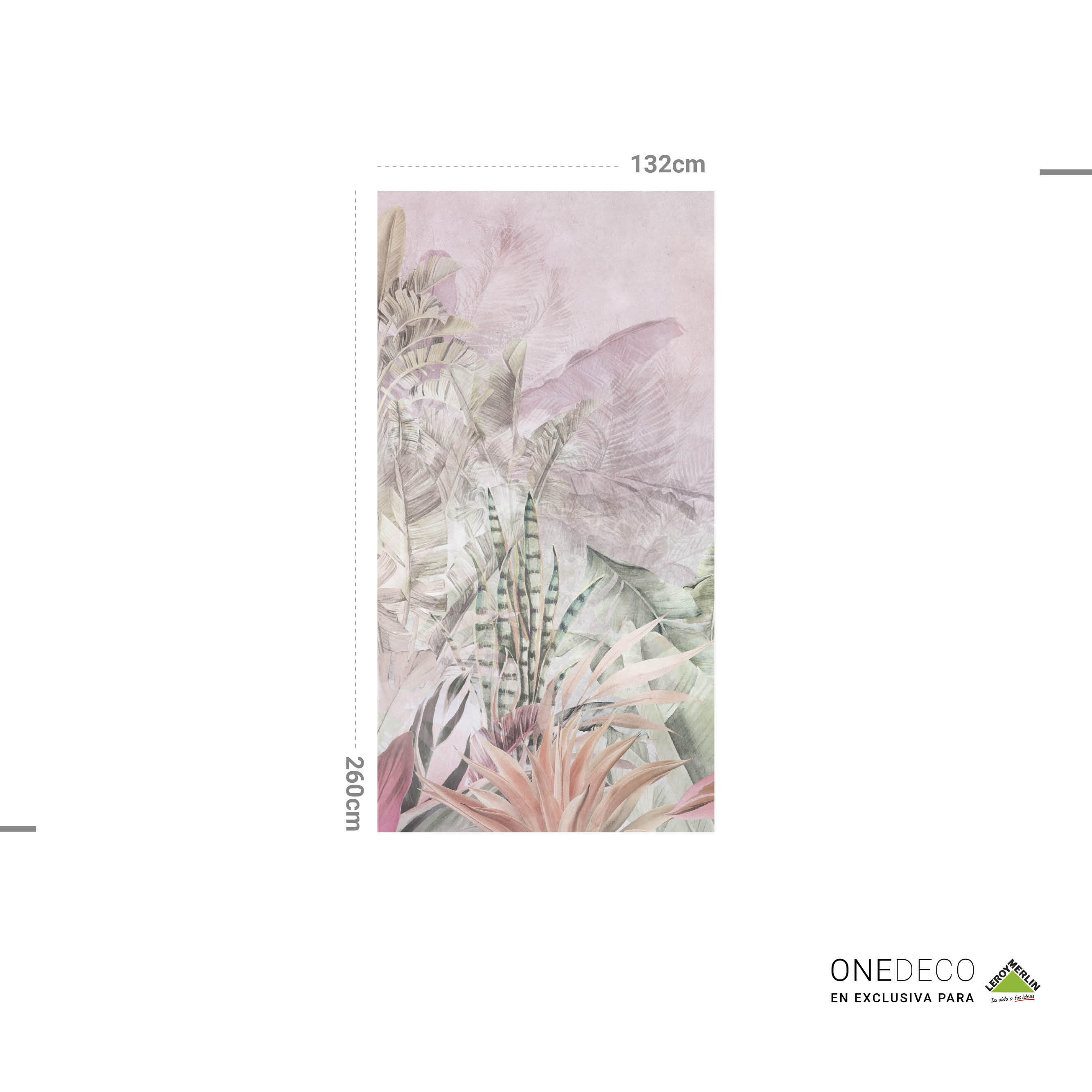 Mural adhesivo Pvc texturado limpieza con paño húmedo abstracto Tropical Sage multicolor 132 x 260 cm MOTIF - 5