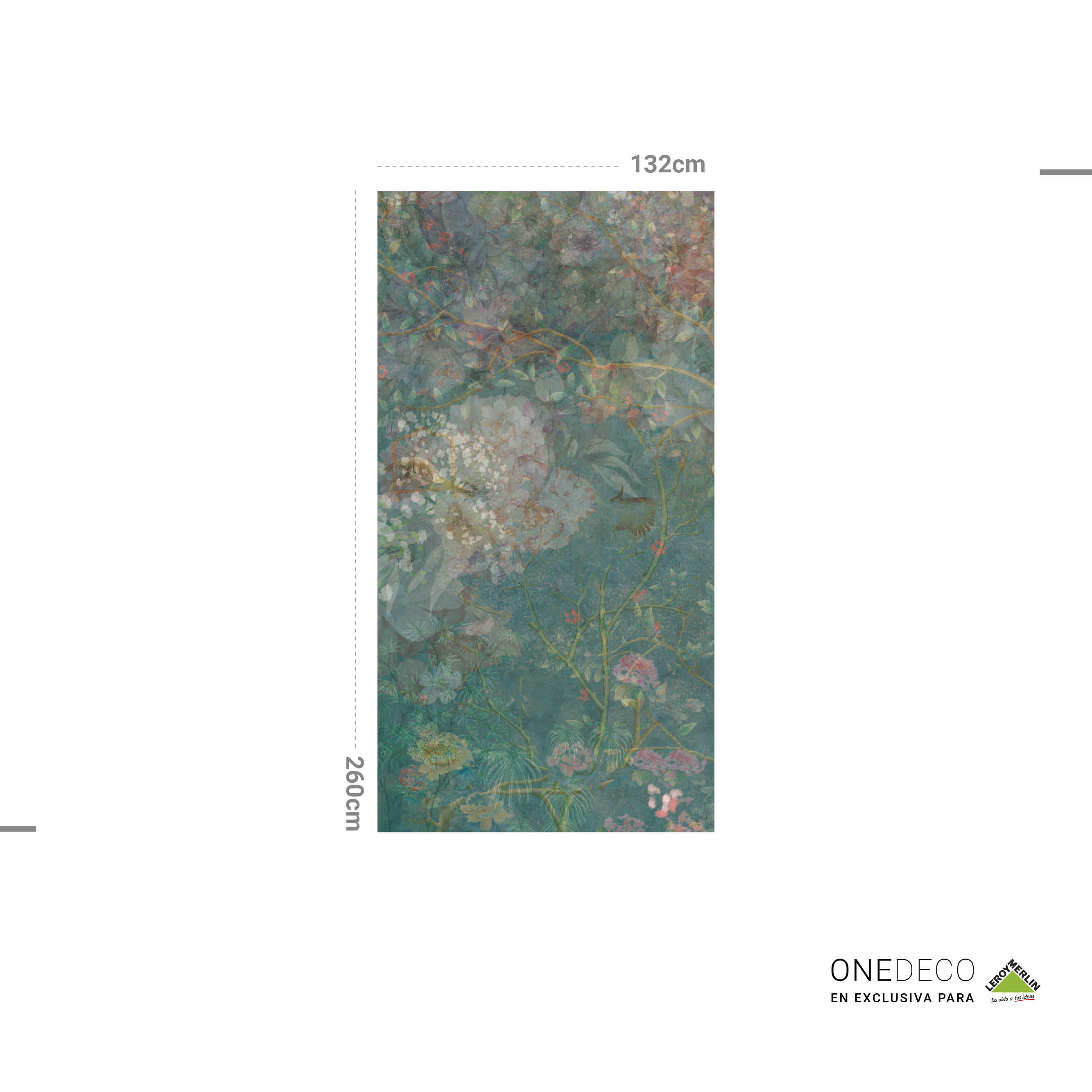 Mural adhesivo Pvc texturado limpieza con paño húmedo naturaleza Gabriel verde 132 x 260 cm MOTIF - 5
