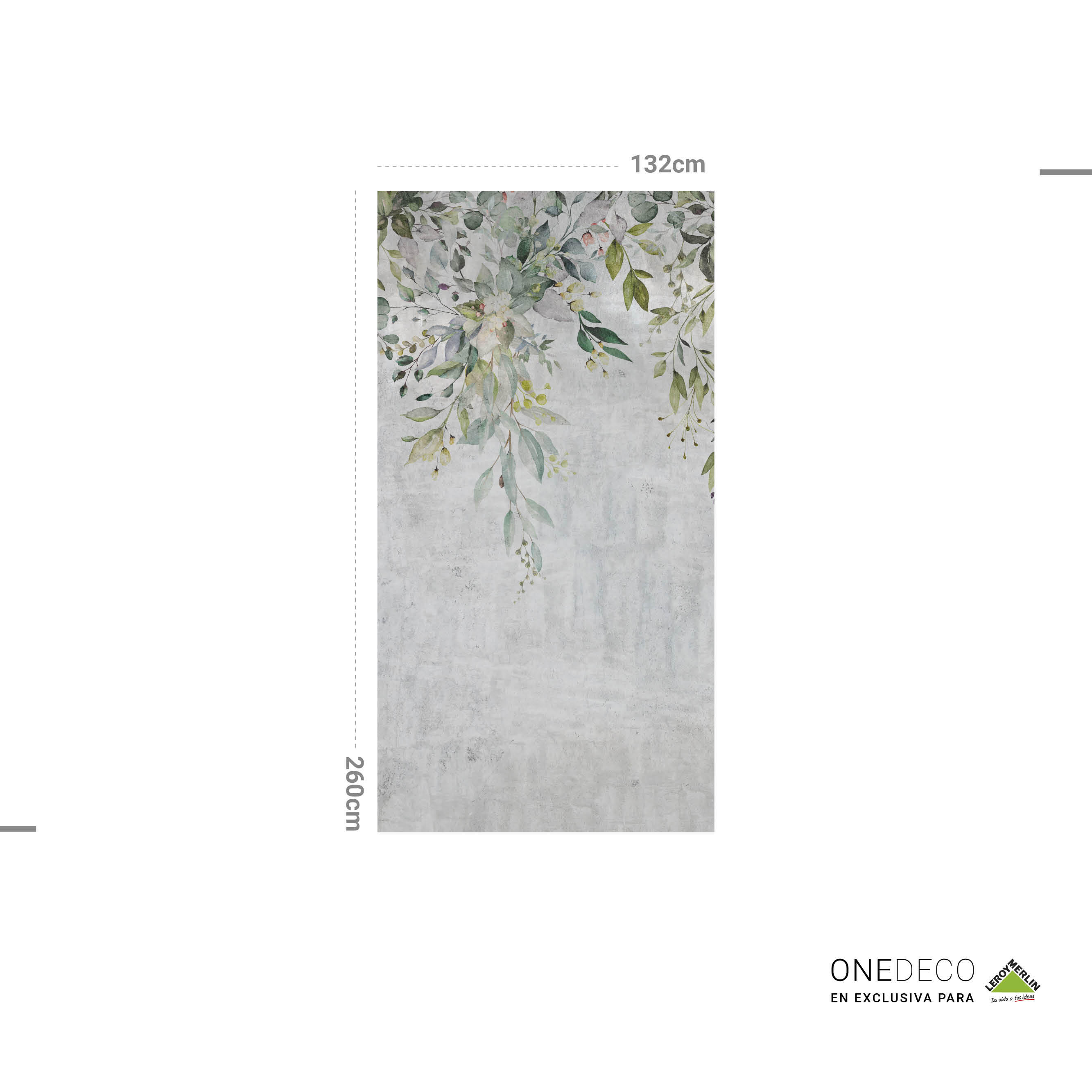 Mural adhesivo Pvc texturado limpieza con paño húmedo naturaleza Folia verde 132 x 260 cm MOTIF - 5