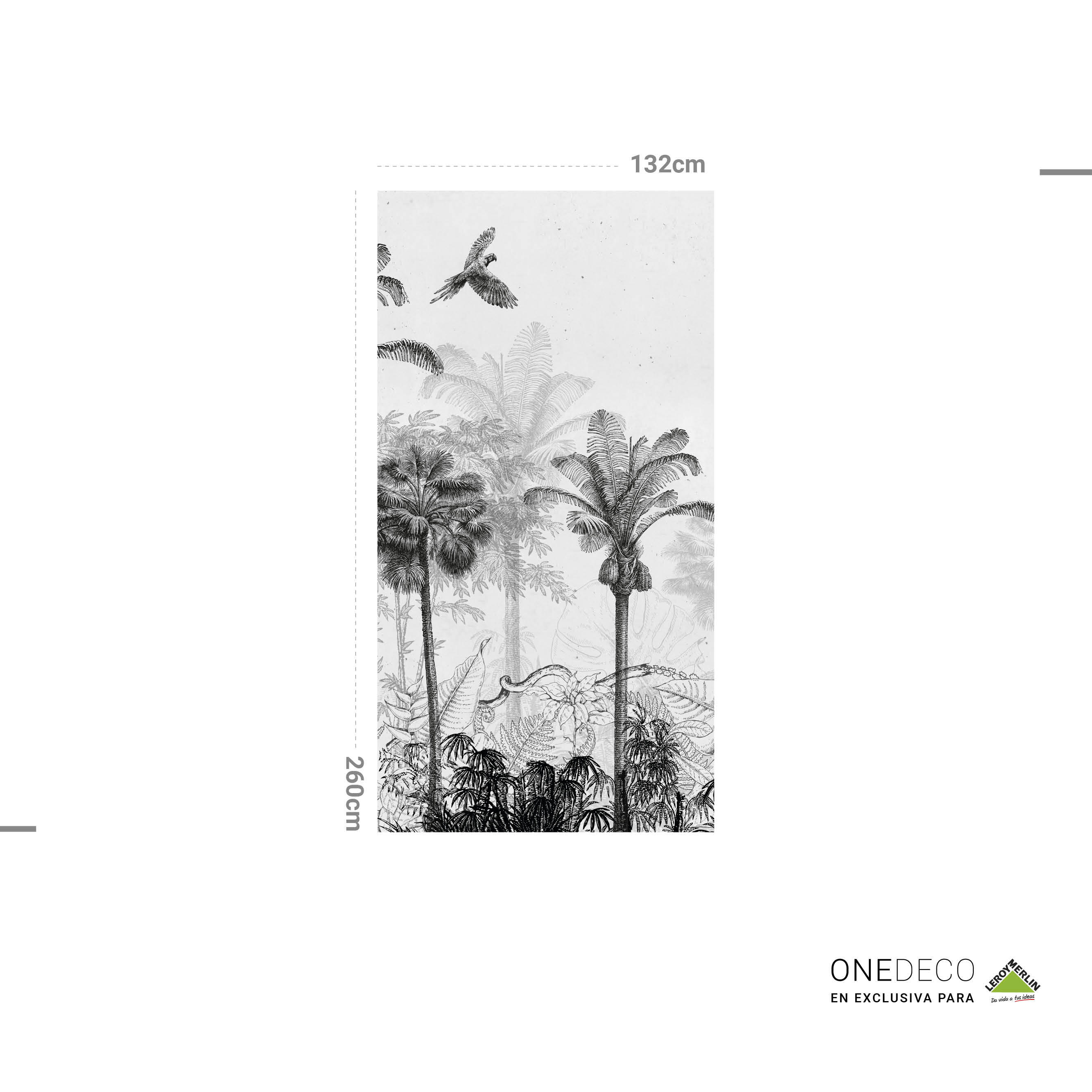 Mural adhesivo textil liso lavable naturaleza Jungla verde 132 x 260 cm MOTIF - 4