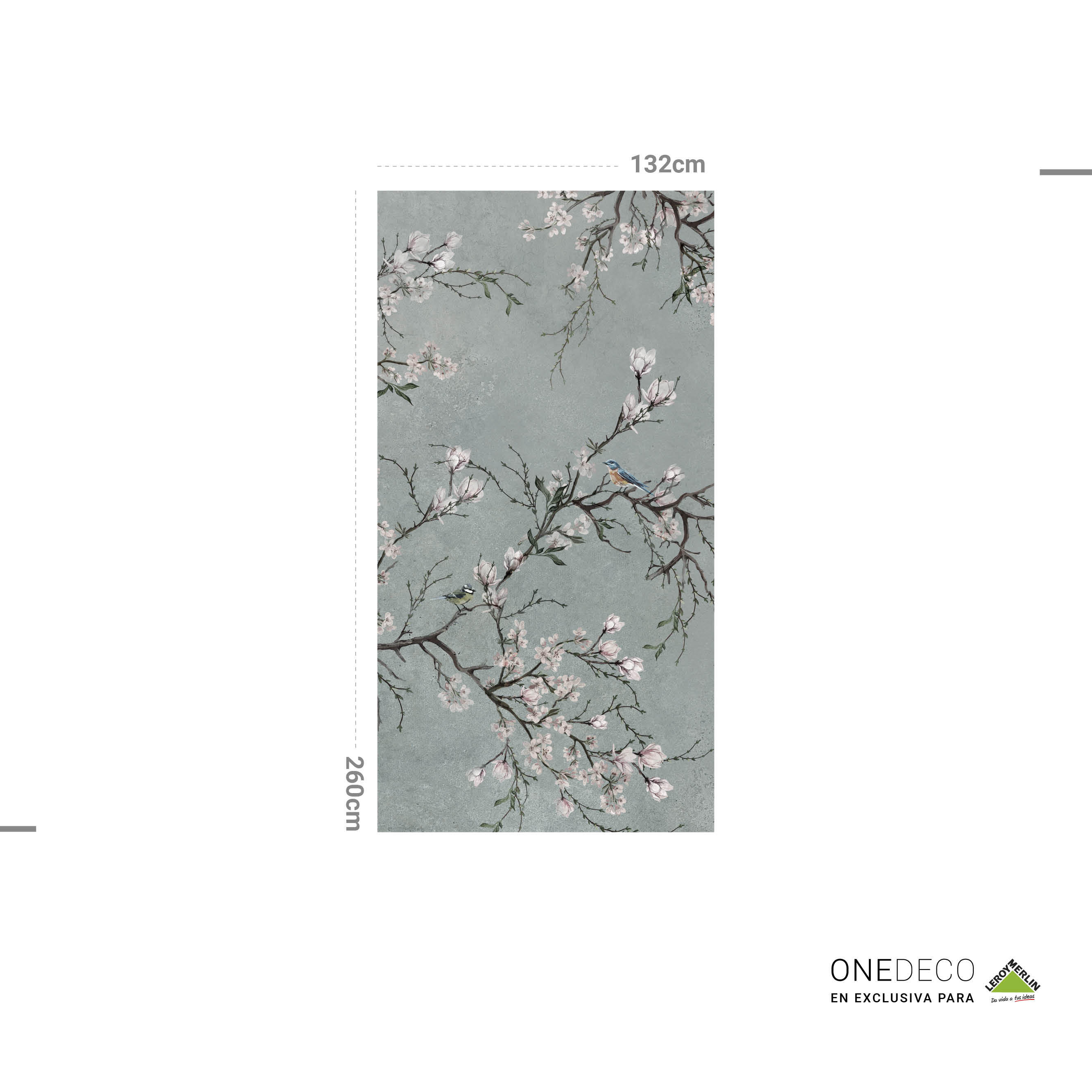 Mural adhesivo textil liso lavable naturaleza Osaka marrón 132 x 260 cm MOTIF - 5