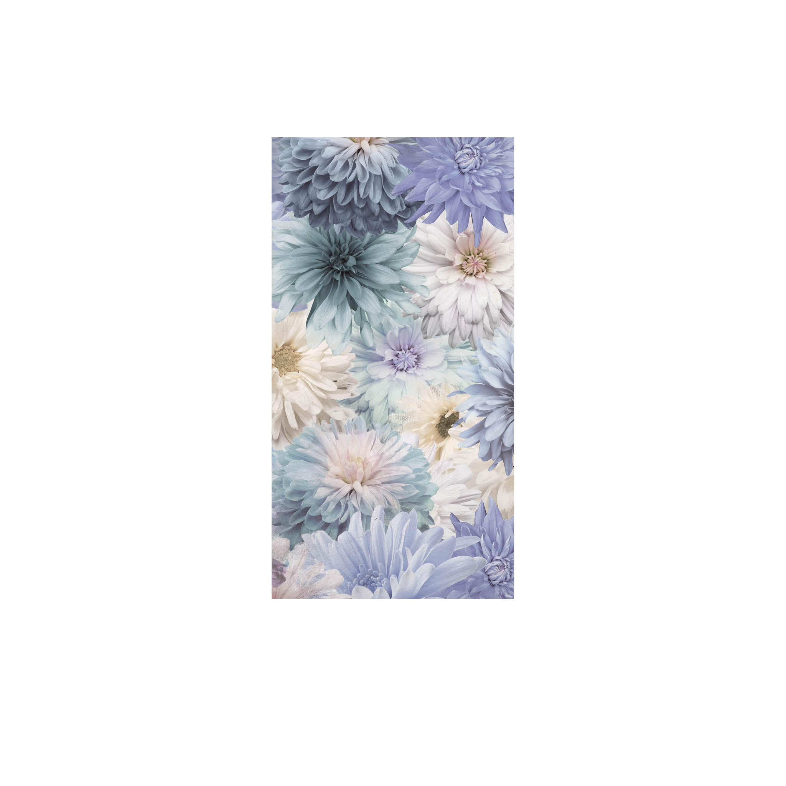 Mural adhesivo Pvc texturado limpieza con paño húmedo naturaleza Floral Kael azul 132 x 260 cm MOTIF - 3