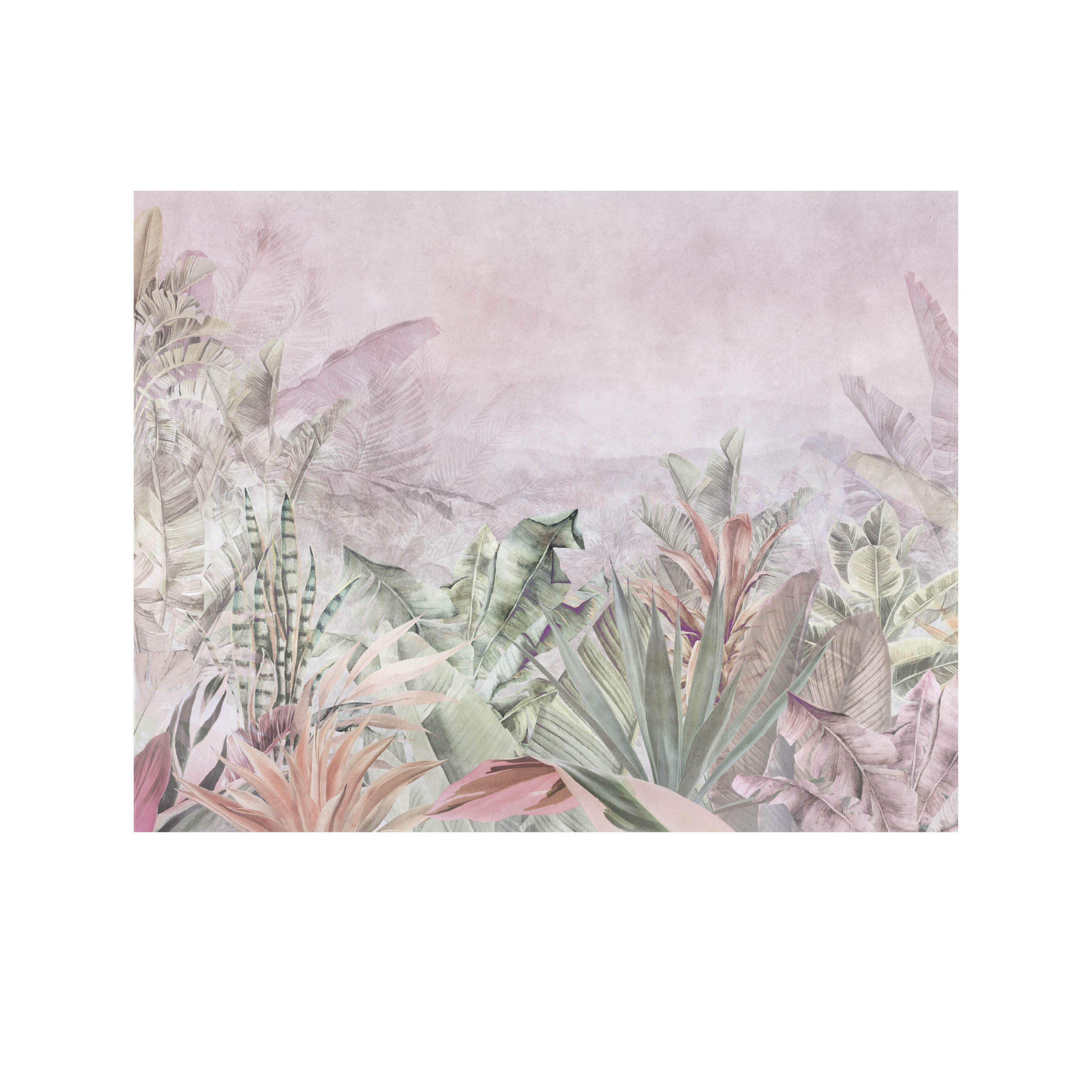 Mural adhesivo Pvc texturado limpieza con paño húmedo naturaleza Tropical Sage gris 321 x 260 cm MOTIF - 3