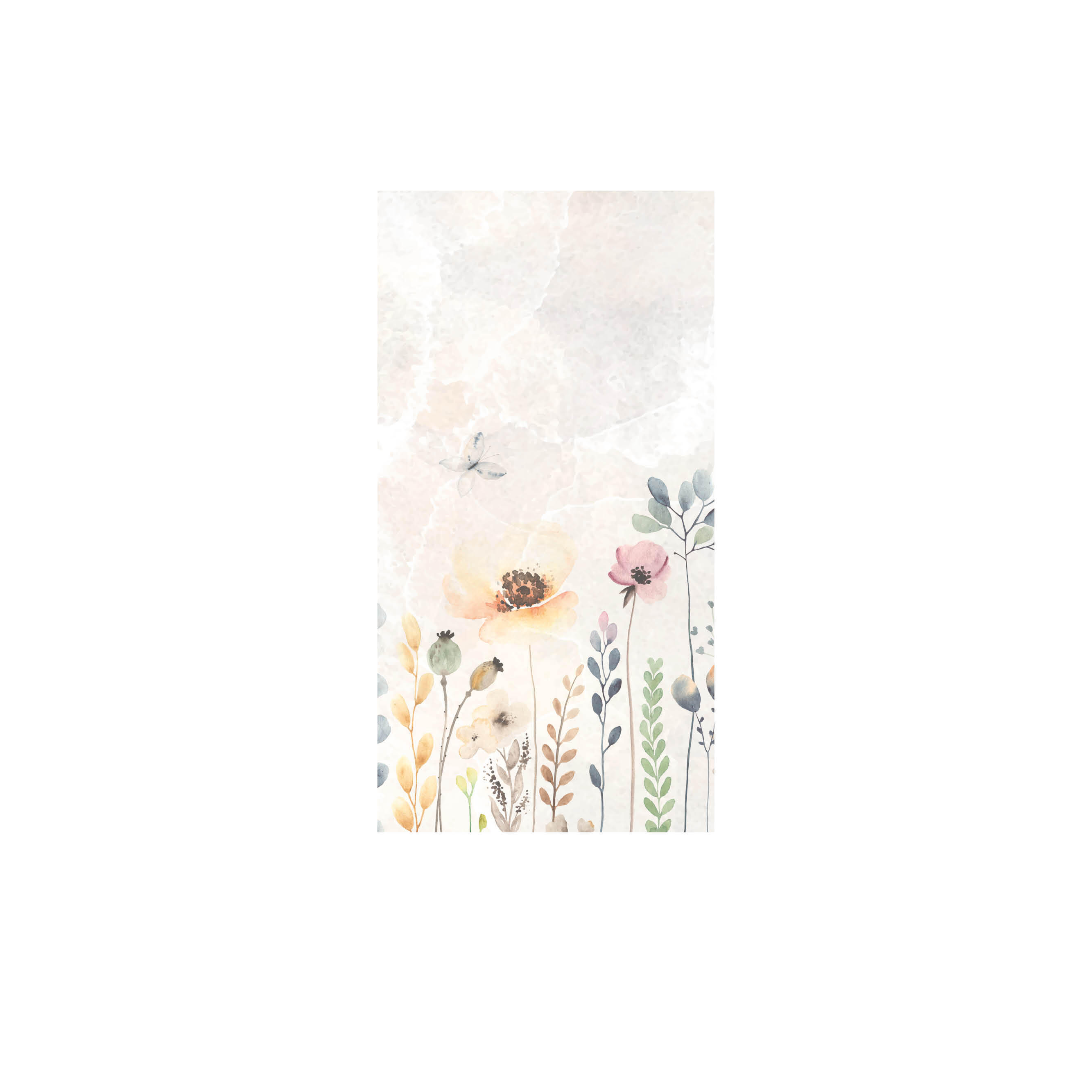 Mural adhesivo Pvc texturado limpieza con paño húmedo naturaleza Floare multicolor 132 x 260 cm MOTIF - 6