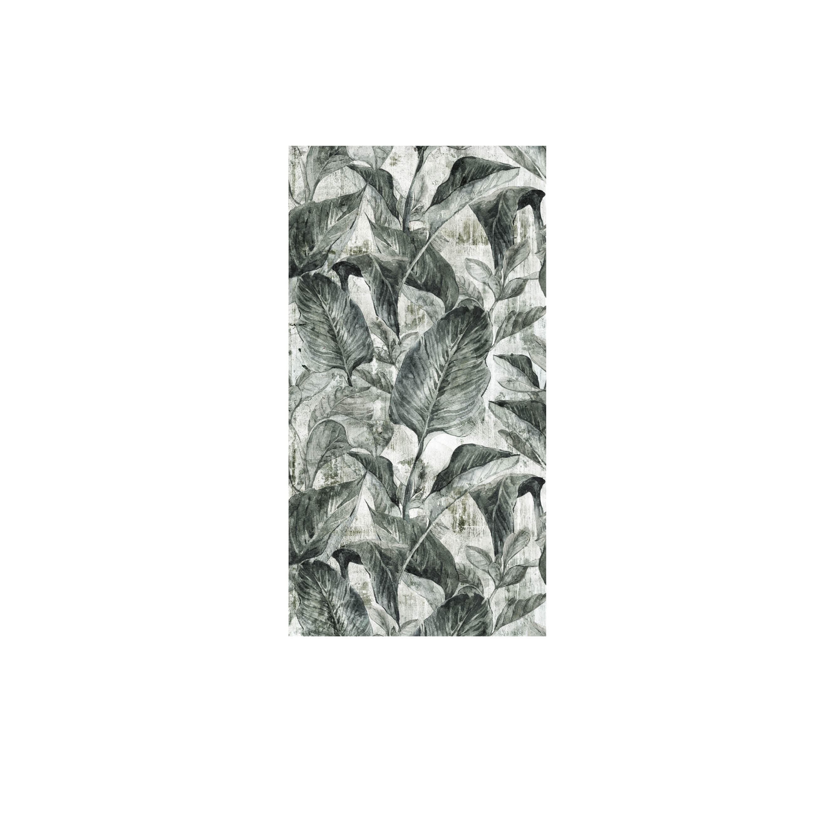Mural adhesivo textil liso lavable naturaleza Bananera verde 132 x 260 cm MOTIF - 16