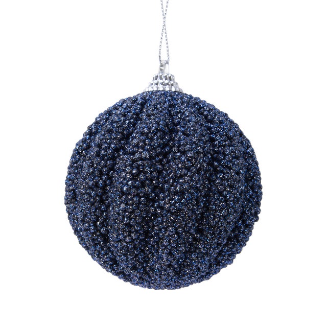 Bola de natal espiral ⌀8 cm azul