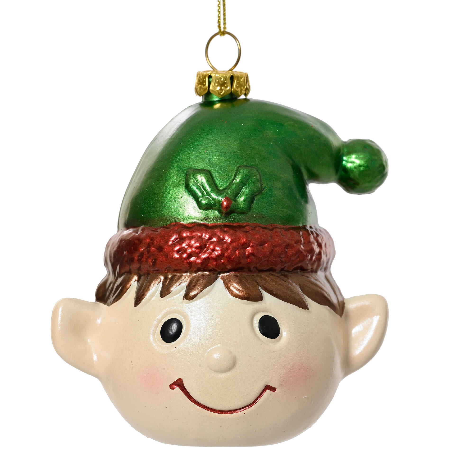 Adorno colgante elfo verde 9x6 cm - 2