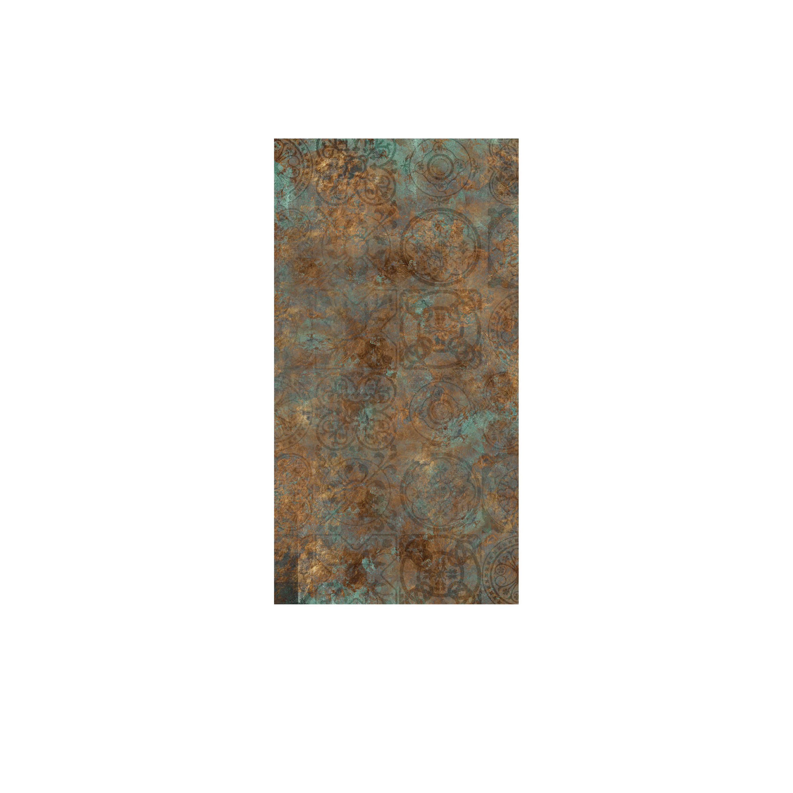 Mural adhesivo textil liso lavable geométrico Acro Corten marrón 132 x 260 cm MOTIF - 2