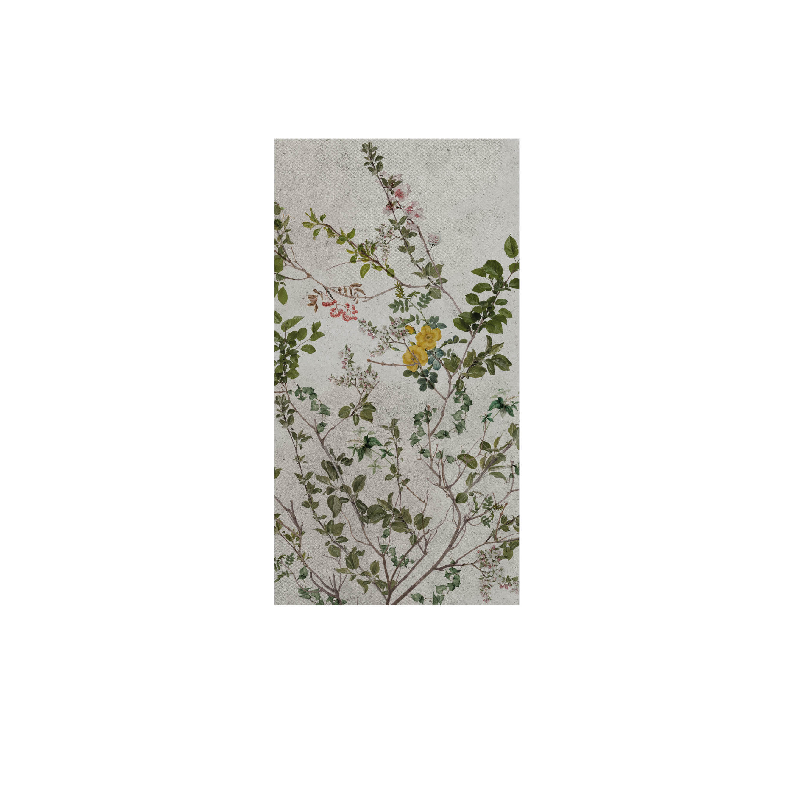 Mural adhesivo textil liso lavable abstracto Botánico beige 132 x 260 cm MOTIF - 2